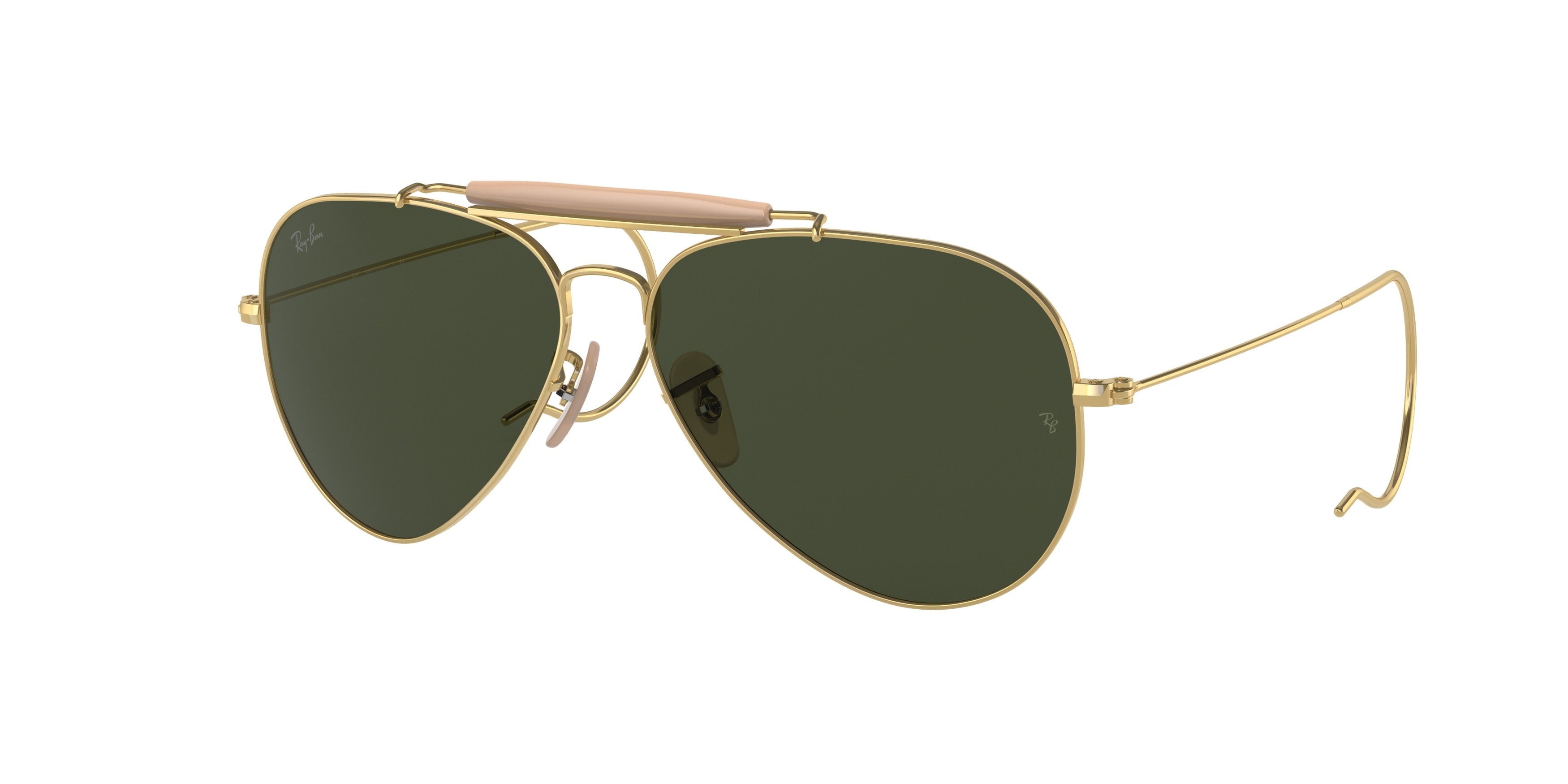 Ray-Ban OUTDOORSMAN I RB3030 Pilot Sunglasses  W3402-Gold 57-160-14 - Color Map Gold