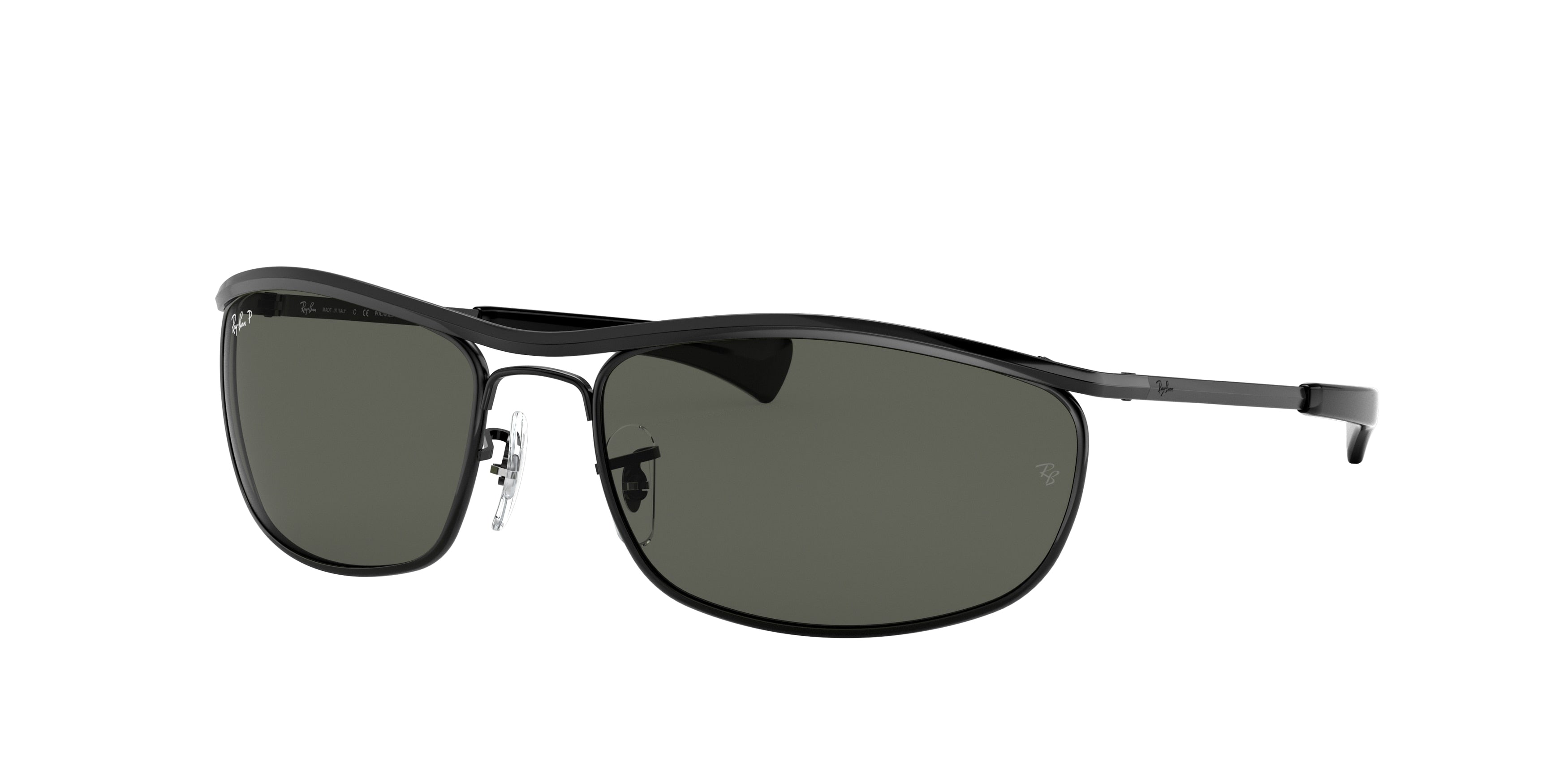 Ray-Ban OLYMPIAN I DELUXE RB3119M Oval Sunglasses  002/58-Black 62-125-18 - Color Map Black