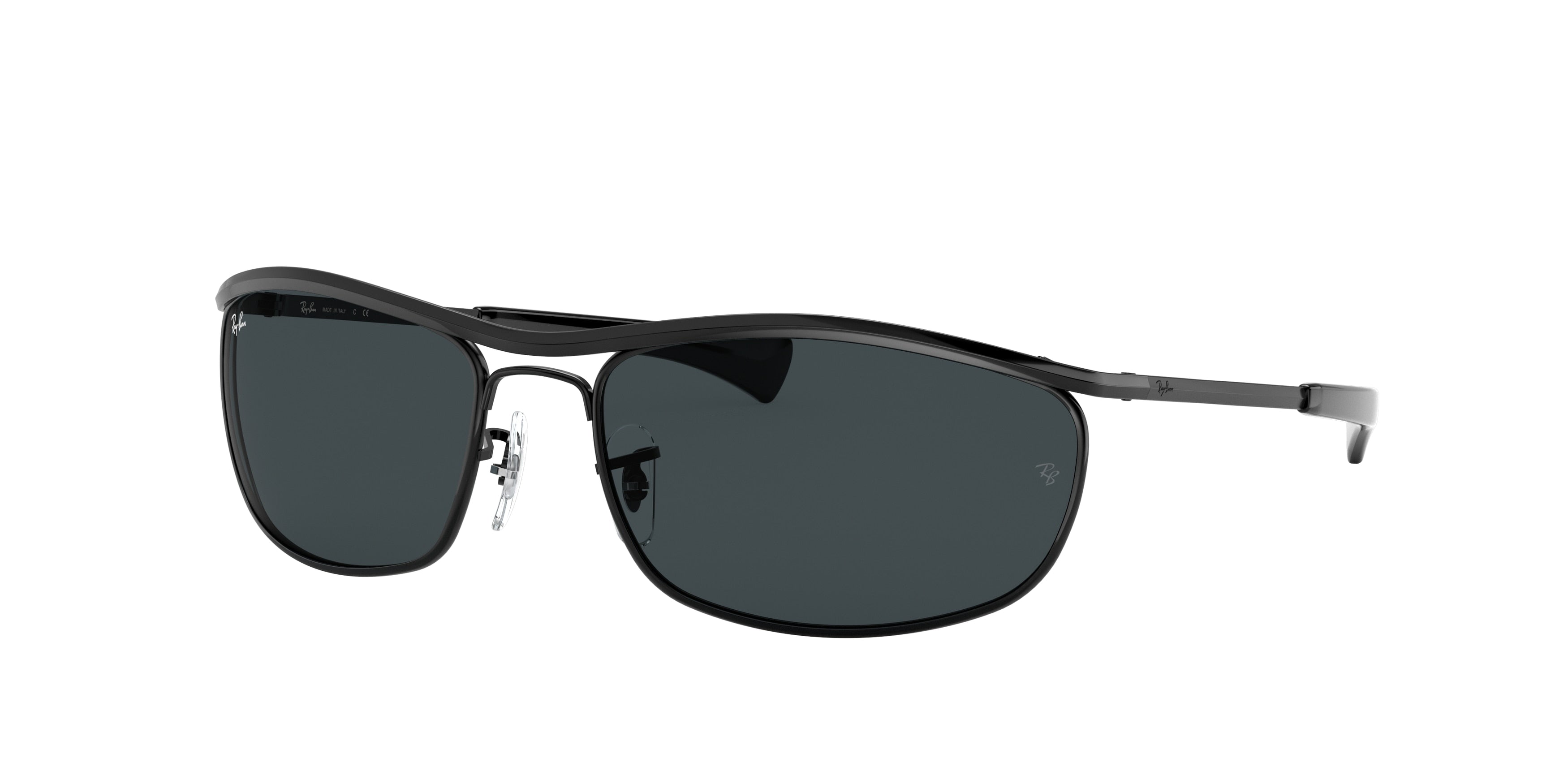 Ray-Ban OLYMPIAN I DELUXE RB3119M Oval Sunglasses  002/R5-Black 62-125-18 - Color Map Black