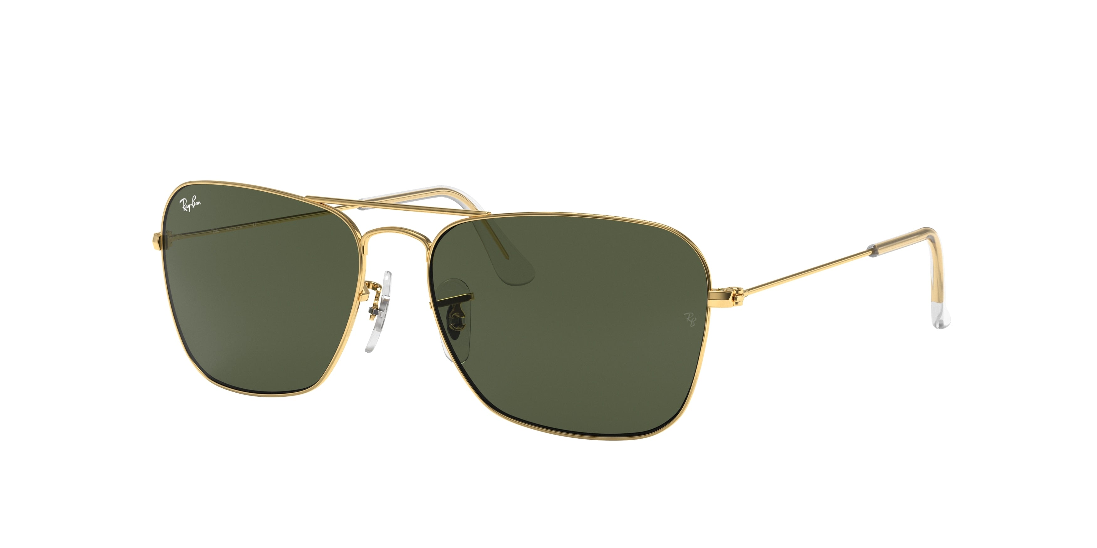 Ray-Ban CARAVAN RB3136 Square Sunglasses  001-Gold 57-140-15 - Color Map Gold