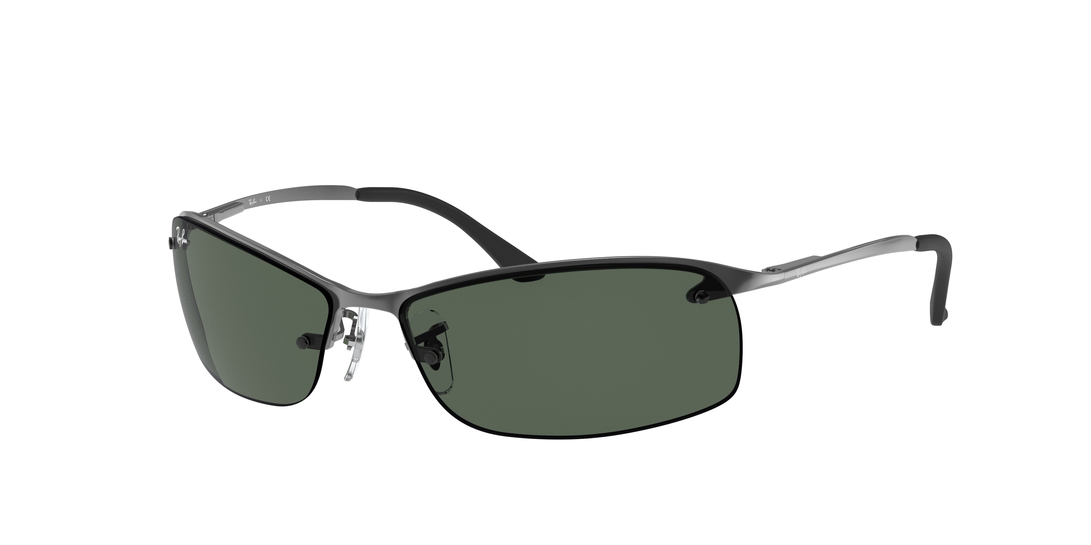 Ray-Ban RB3183 Rectangle Sunglasses  004/71-Gunmetal 63-125-15 - Color Map Grey