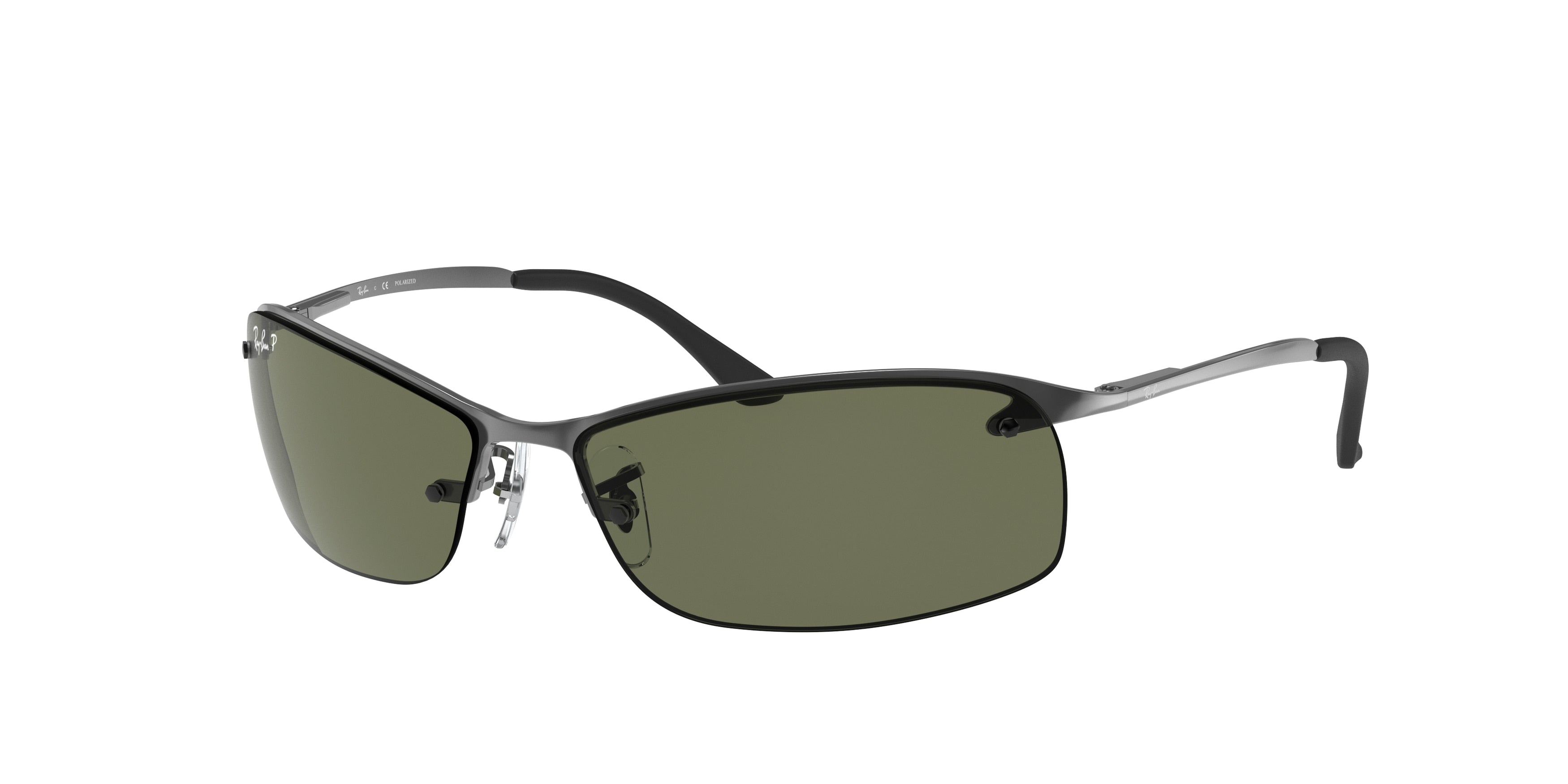 Ray-Ban RB3183 Rectangle Sunglasses  004/9A-Gunmetal 63-125-15 - Color Map Grey