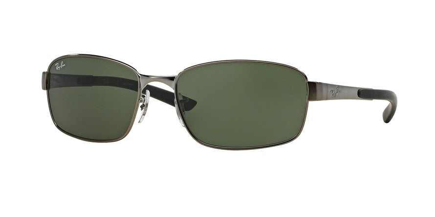 Ray-Ban RB3413 Rectangle Sunglasses  004-GUNMETAL 59-18-135 - Color Map gunmetal