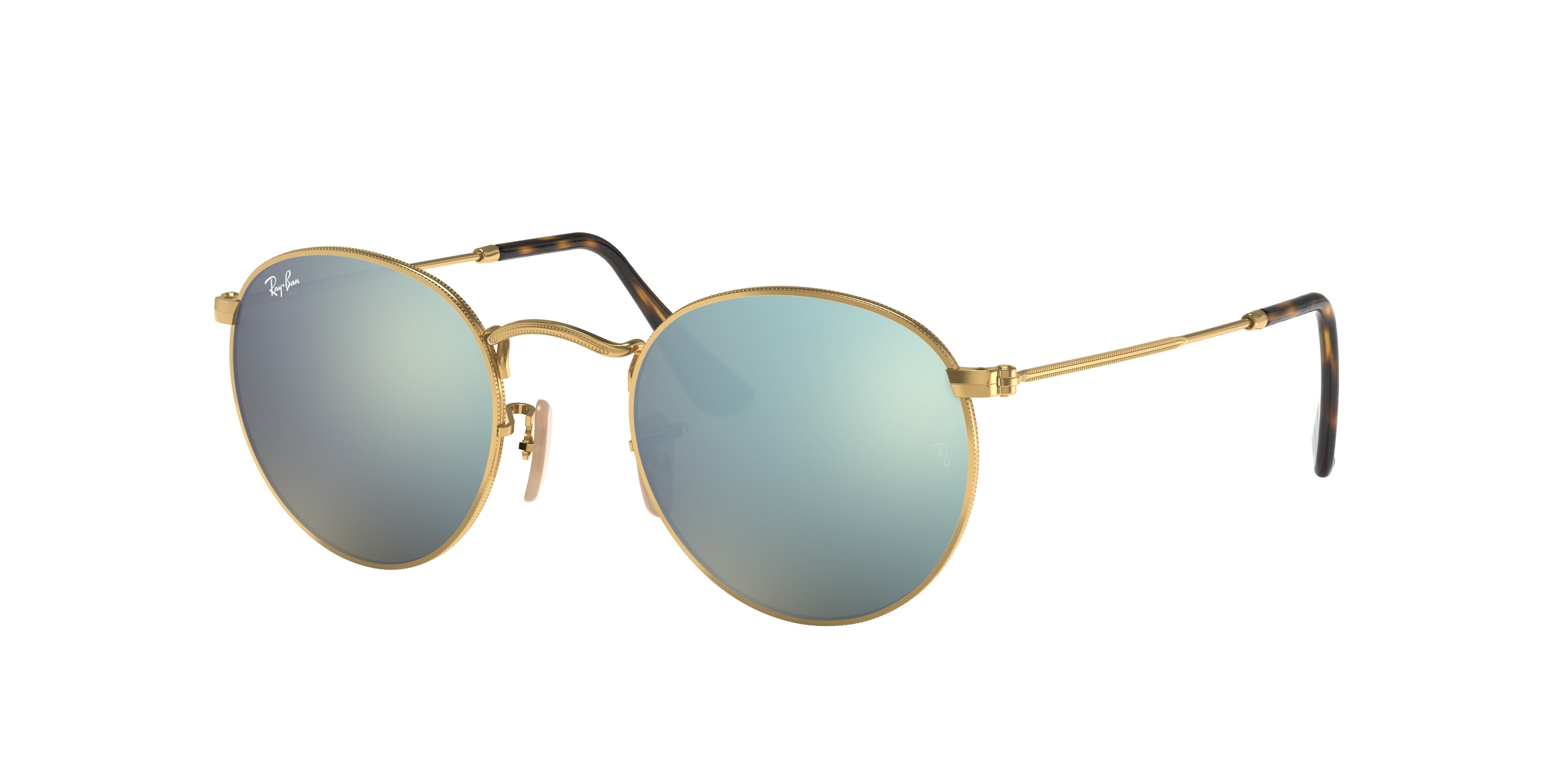 Ray-Ban ROUND METAL RB3447N Round Sunglasses  001/30-Gold 50-145-21 - Color Map Gold