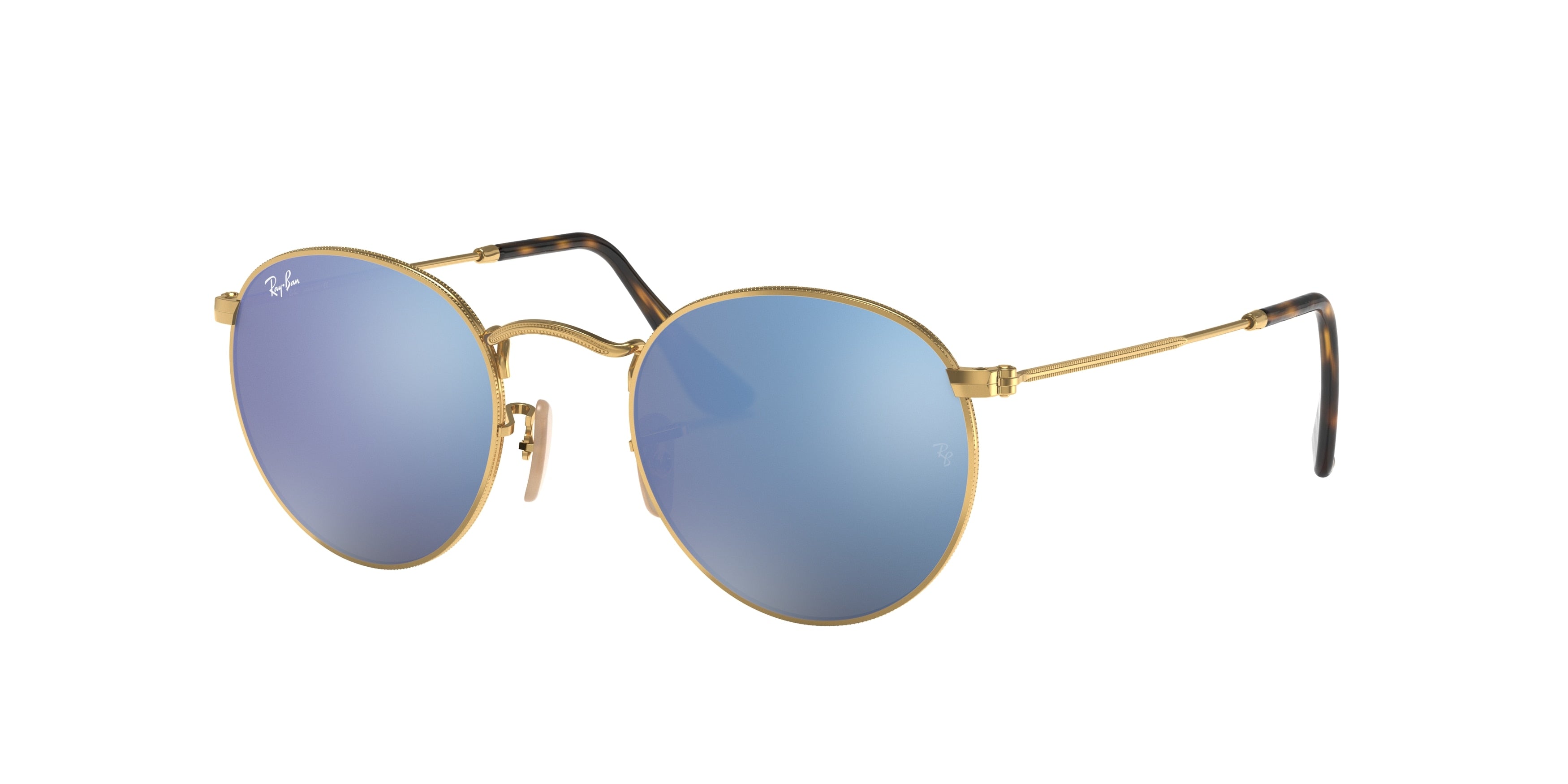 Ray-Ban ROUND METAL RB3447N Round Sunglasses  001/9O-Gold 50-145-21 - Color Map Gold