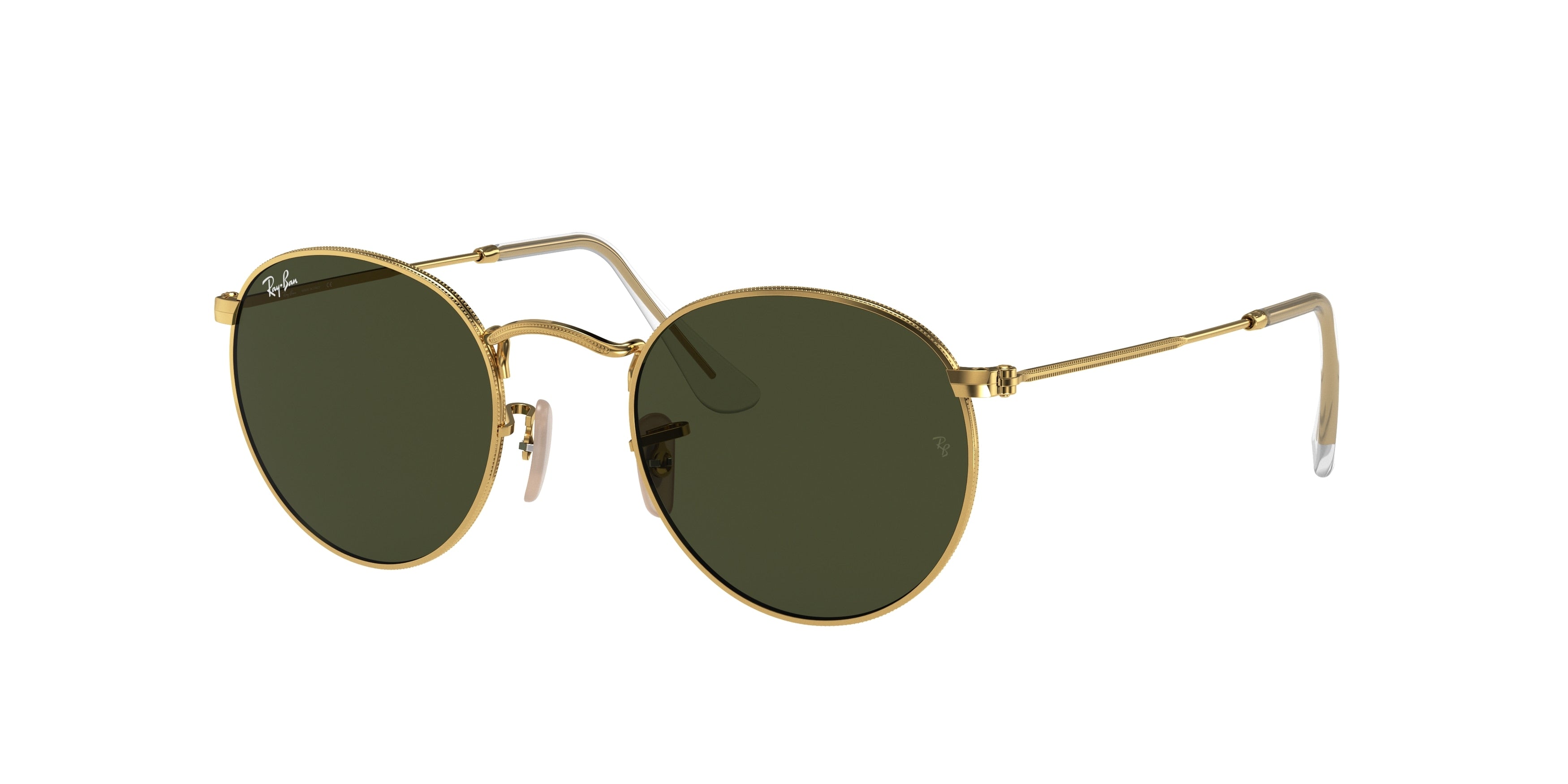 Ray-Ban ROUND METAL RB3447 Round Sunglasses  001-Gold 52-145-21 - Color Map Gold