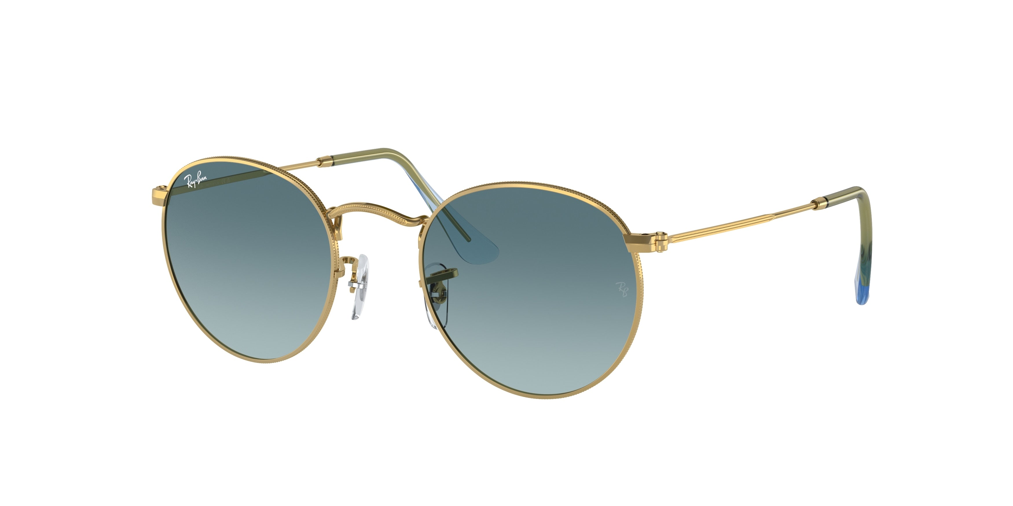 Ray-Ban ROUND METAL RB3447 Round Sunglasses  001/3M-Gold 52-145-21 - Color Map Gold