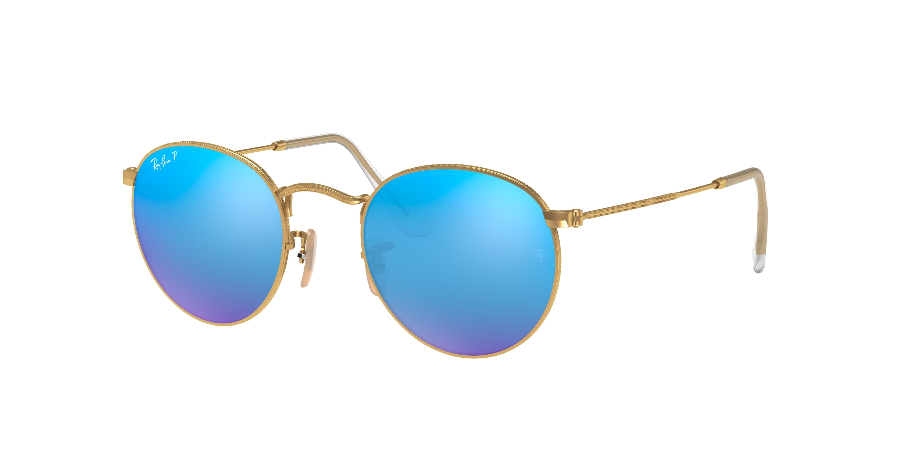Ray-Ban ROUND METAL RB3447 Round Sunglasses  112/4L-Gold 52-145-21 - Color Map Gold