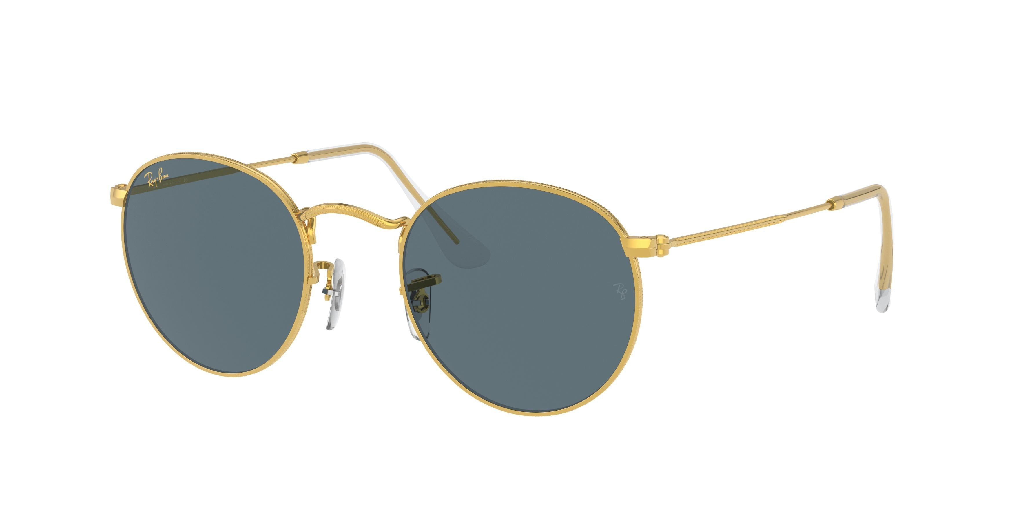 Ray-Ban ROUND METAL RB3447 Round Sunglasses  9196R5-Gold 52-145-21 - Color Map Gold