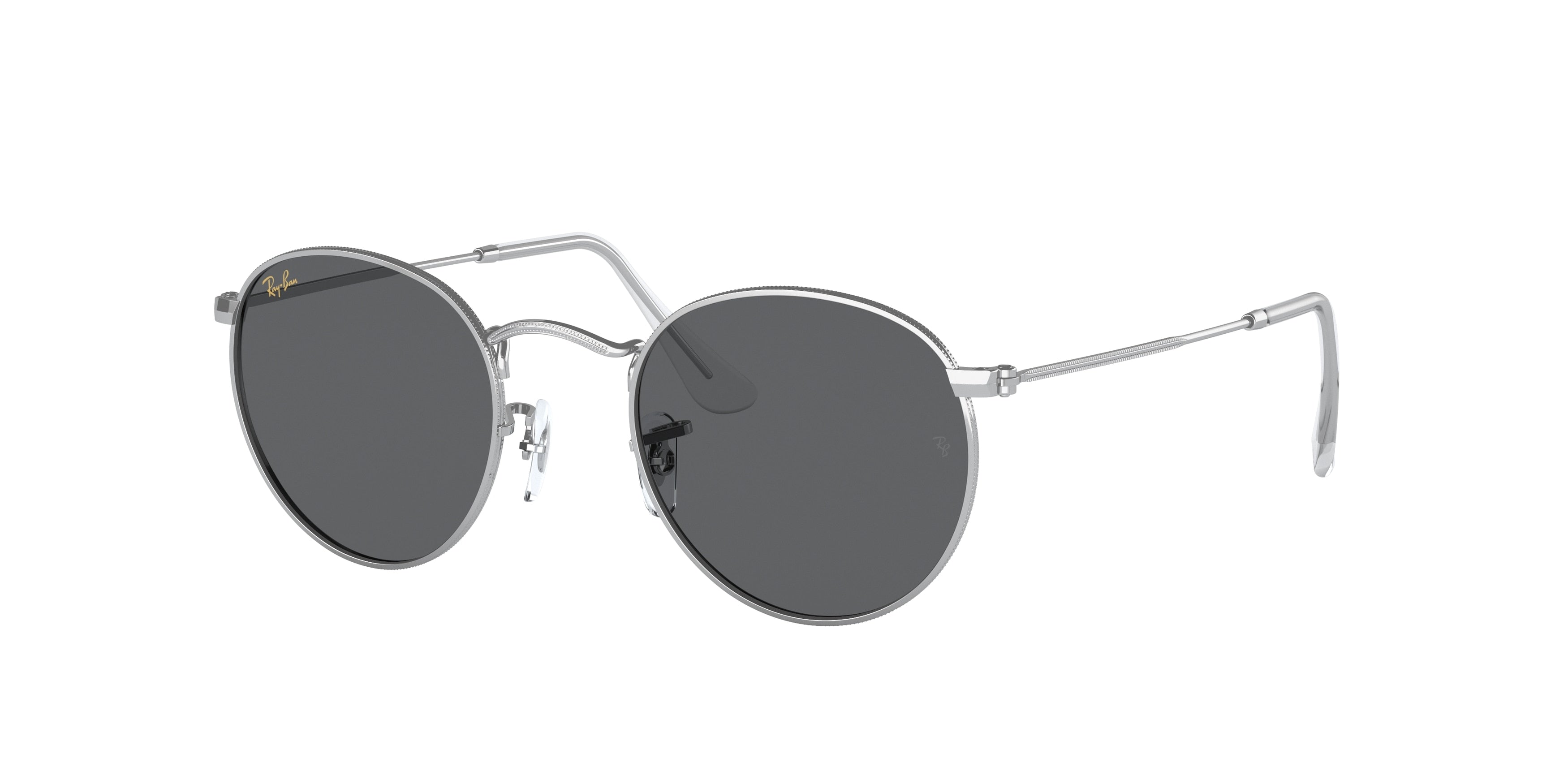 Ray-Ban ROUND METAL RB3447 Round Sunglasses  9198B1-Silver 52-145-21 - Color Map Silver