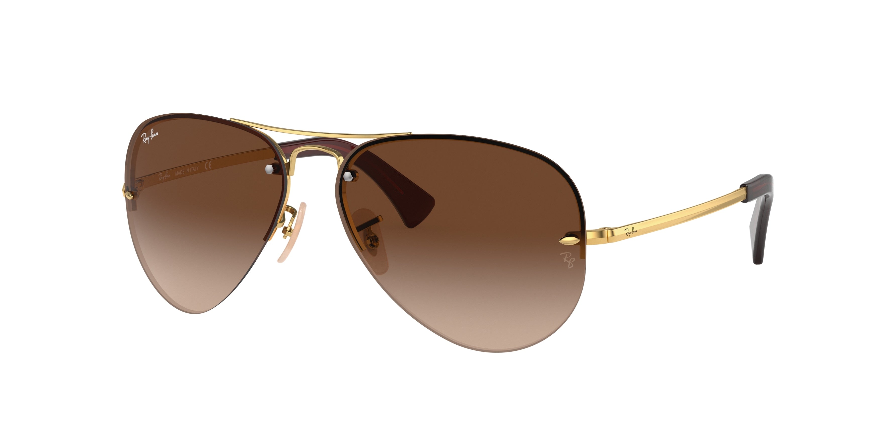 Ray-Ban RB3449 Pilot Sunglasses  001/13-Gold 59-135-14 - Color Map Gold