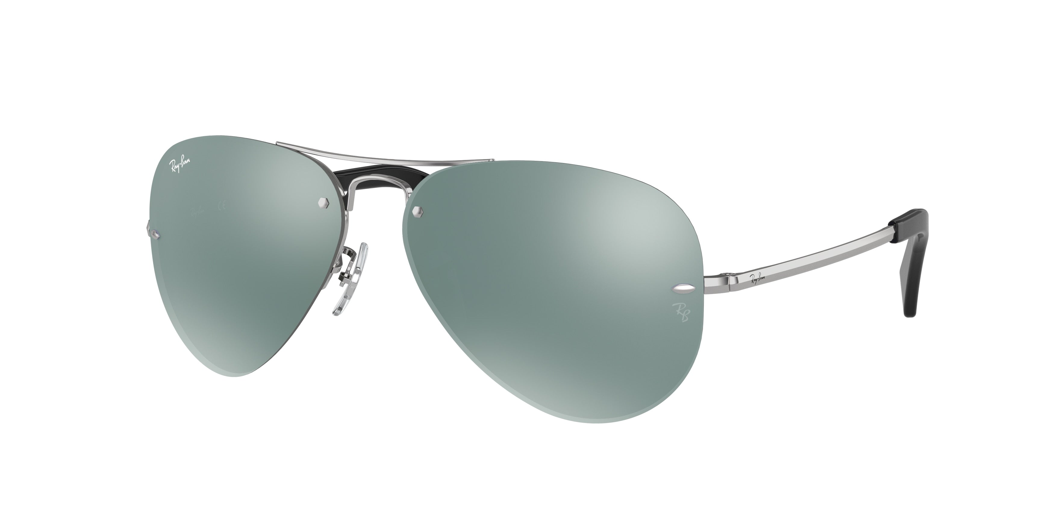 Ray-Ban RB3449 Pilot Sunglasses  003/30-Silver 59-135-14 - Color Map Silver