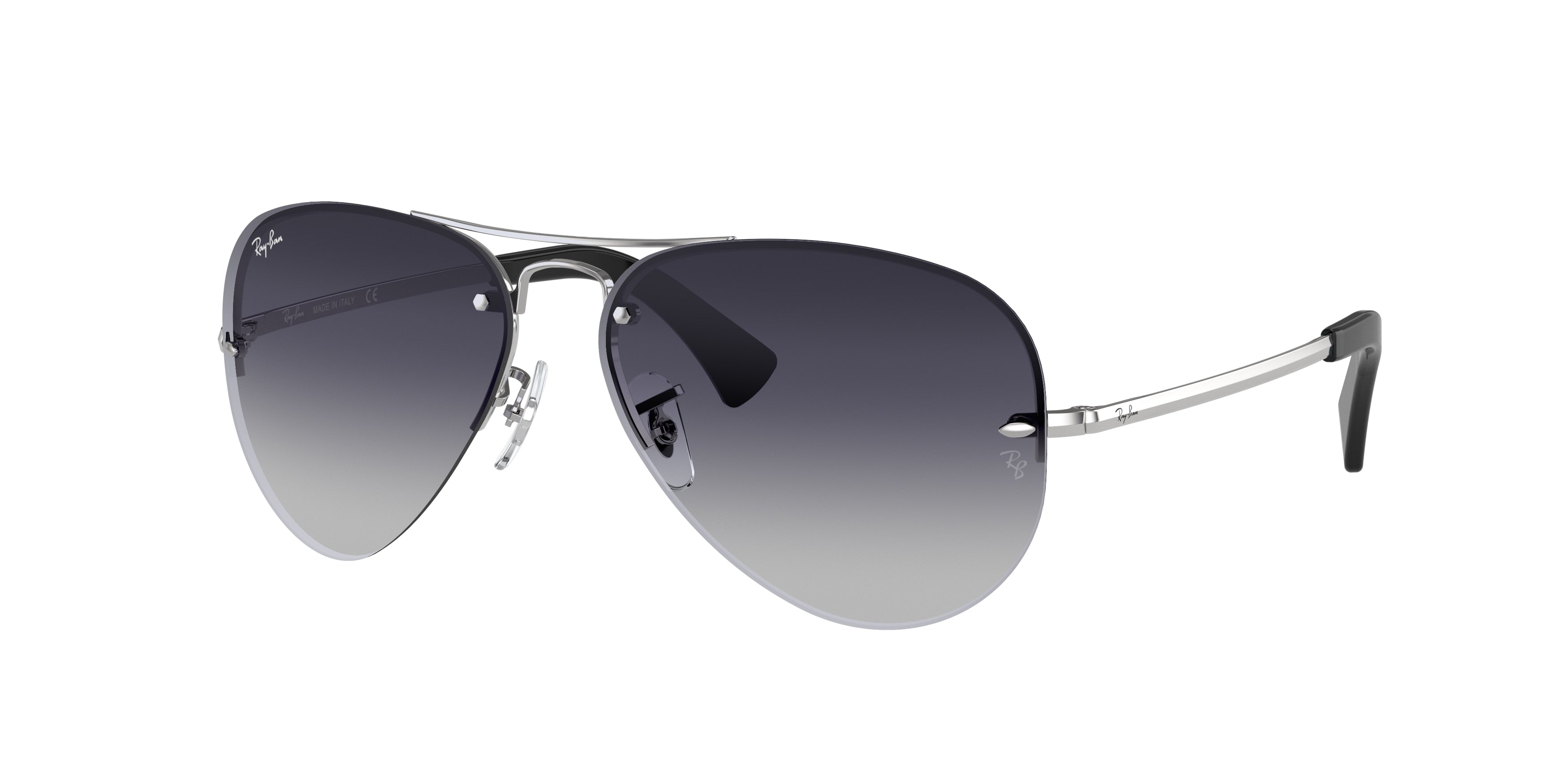 Ray-Ban RB3449 Pilot Sunglasses  003/8G-Silver 59-135-14 - Color Map Silver