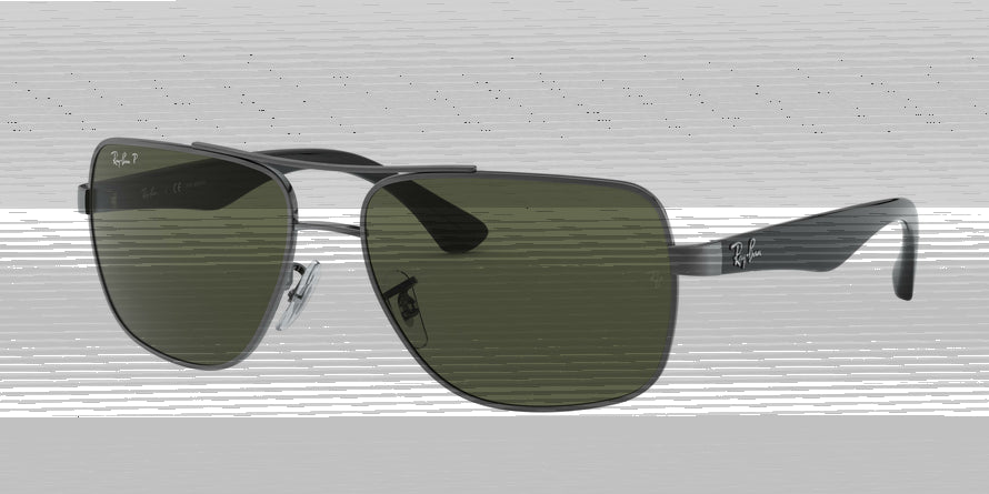 Ray-Ban RB3483 RB3483 Square Sunglasses  004/58-GUNMETAL 60-16-140 - Color Map gunmetal