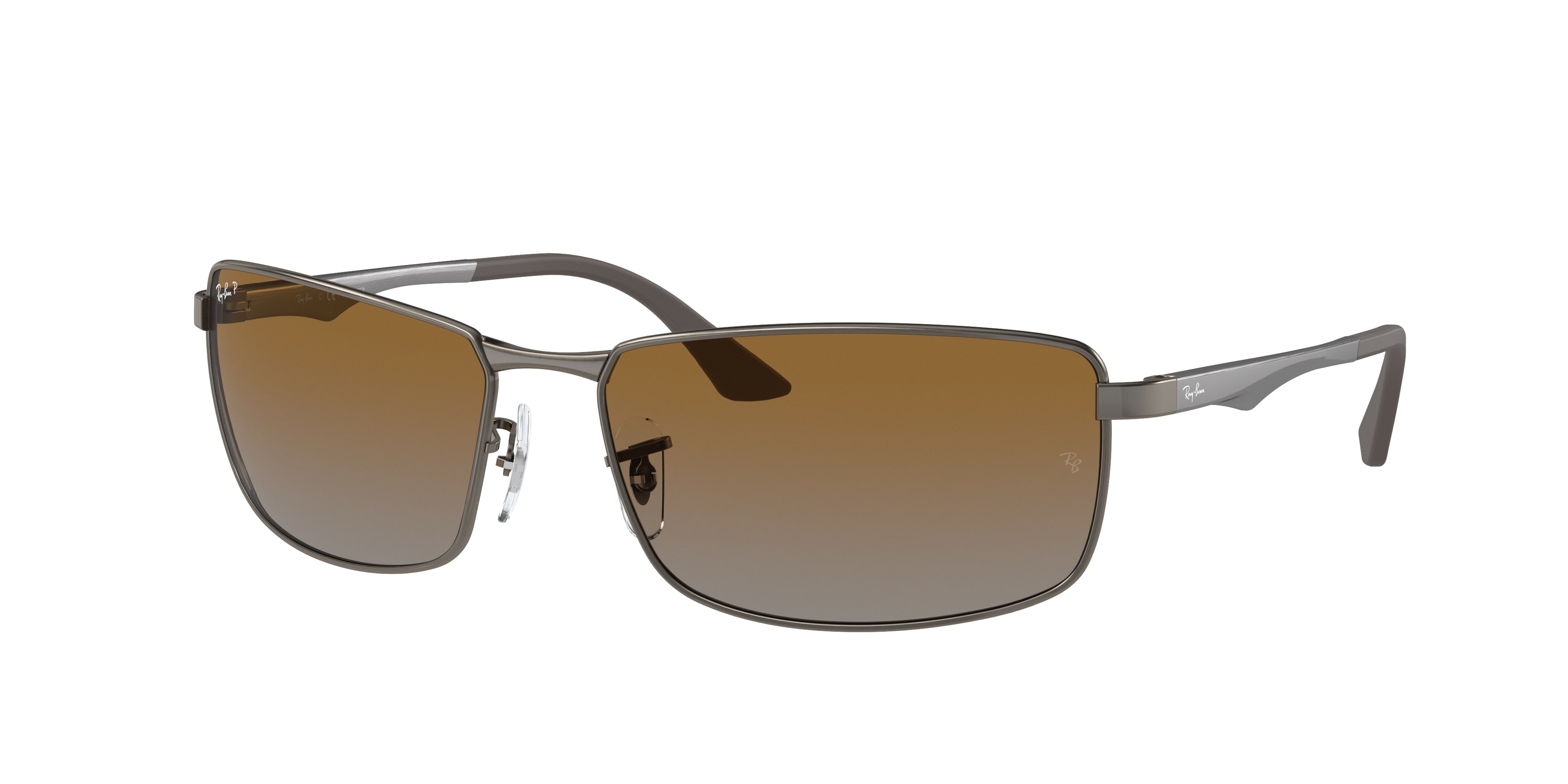Ray-Ban RB3498 Rectangle Sunglasses  029/T5-Gunmetal 64-135-17 - Color Map Grey