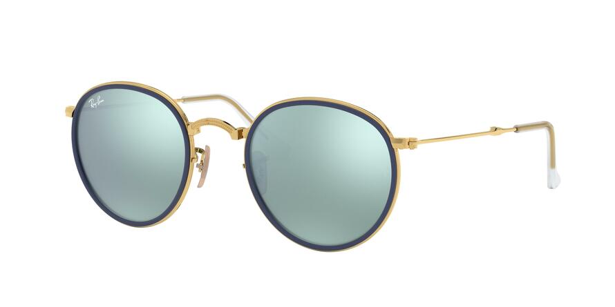 Ray-Ban ROUND FOLDING I RB3517 Round Sunglasses  001/30-GOLD 51-22-140 - Color Map gold