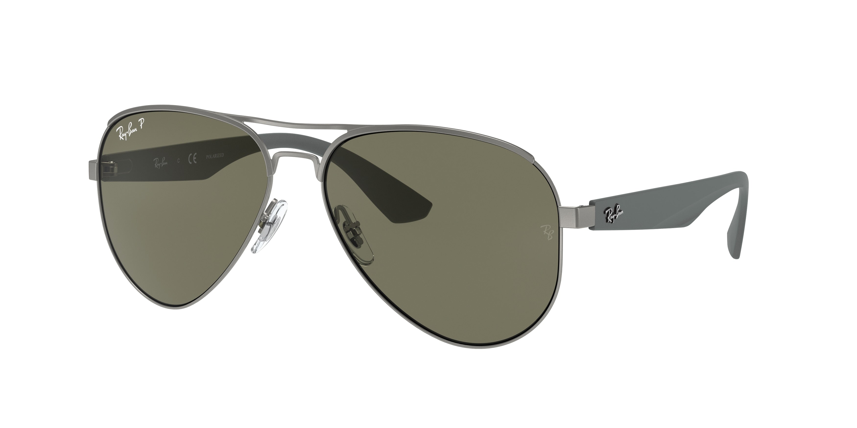 Ray-Ban RB3523 Pilot Sunglasses  029/9A-Gunmetal 59-140-17 - Color Map Grey