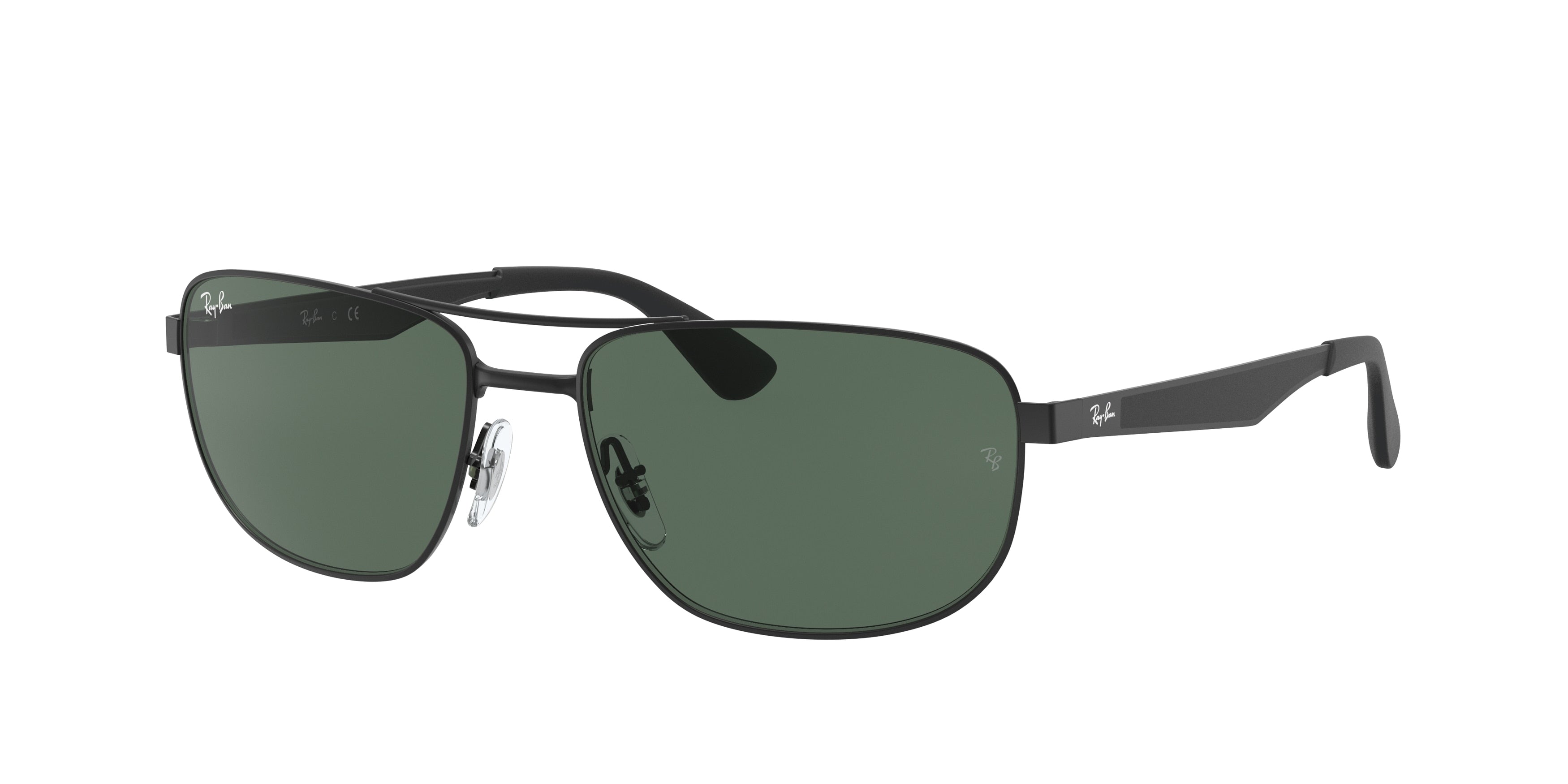 Ray-Ban RB3528 Square Sunglasses  006/71-Black 61-145-17 - Color Map Black