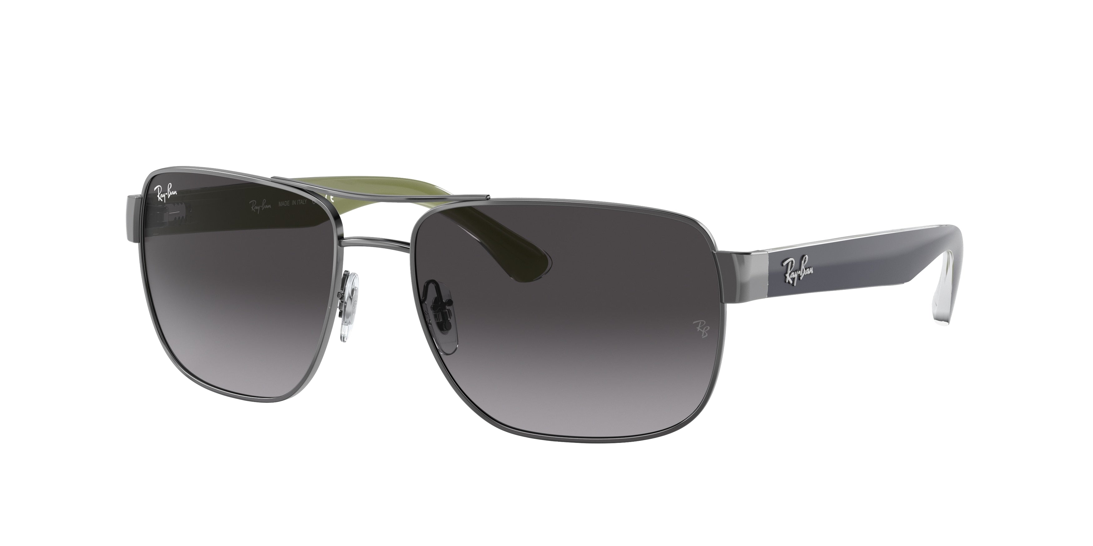 Ray-Ban RB3530 Square Sunglasses  004/8G-Gunmetal 58-140-17 - Color Map Grey
