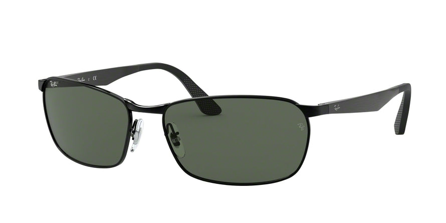 Ray-Ban RB3534 Rectangle Sunglasses  002-BLACK 62-17-135 - Color Map black