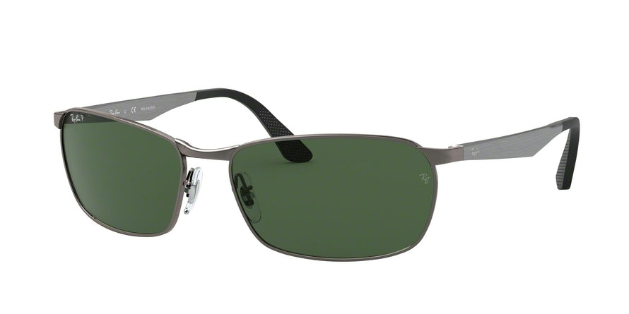 Ray-Ban RB3534 Rectangle Sunglasses  004/58-GUNMETAL 59-17-135 - Color Map gunmetal