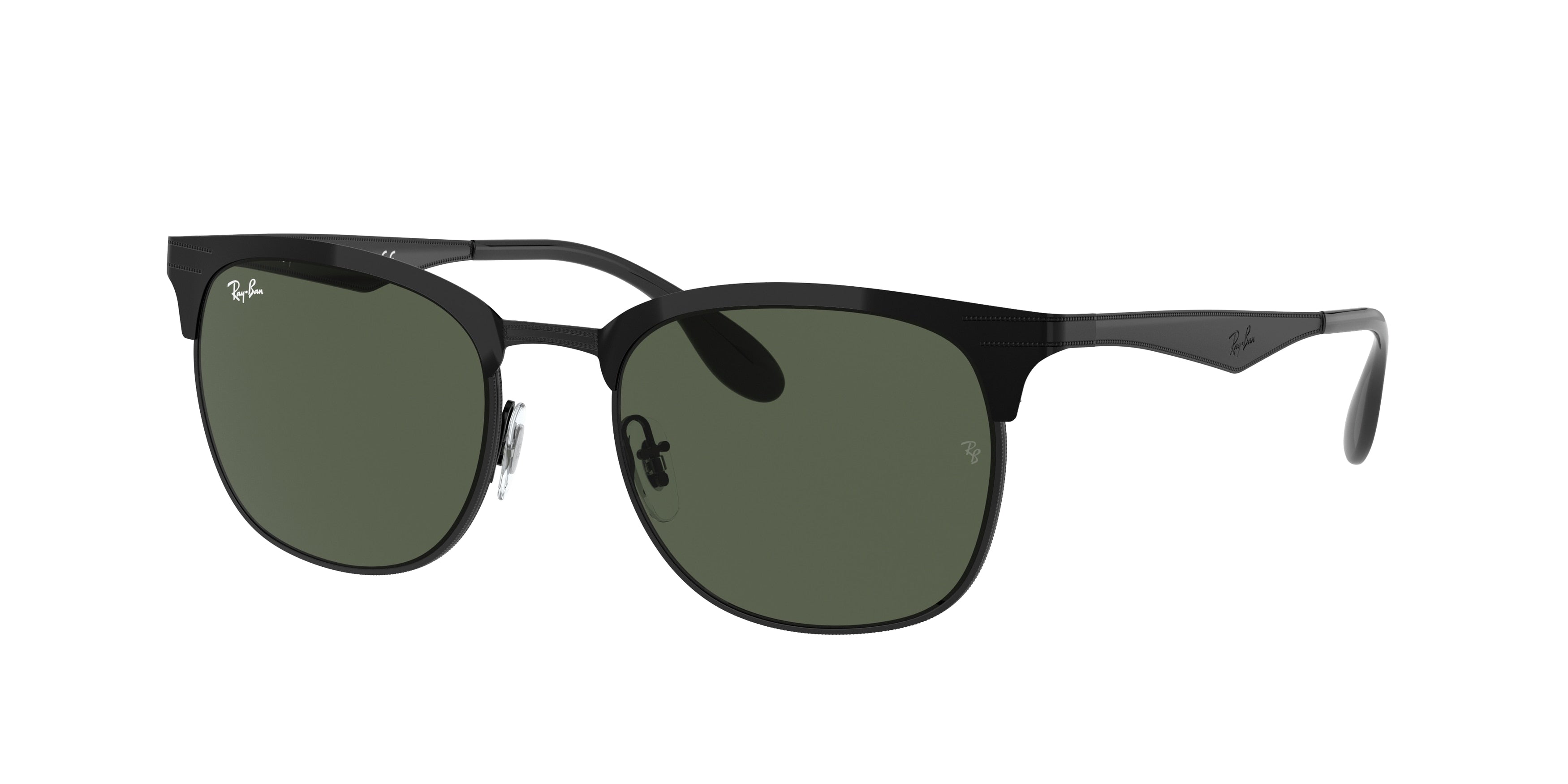 Ray-Ban RB3538 Square Sunglasses  186/71-Black 53-145-19 - Color Map Black