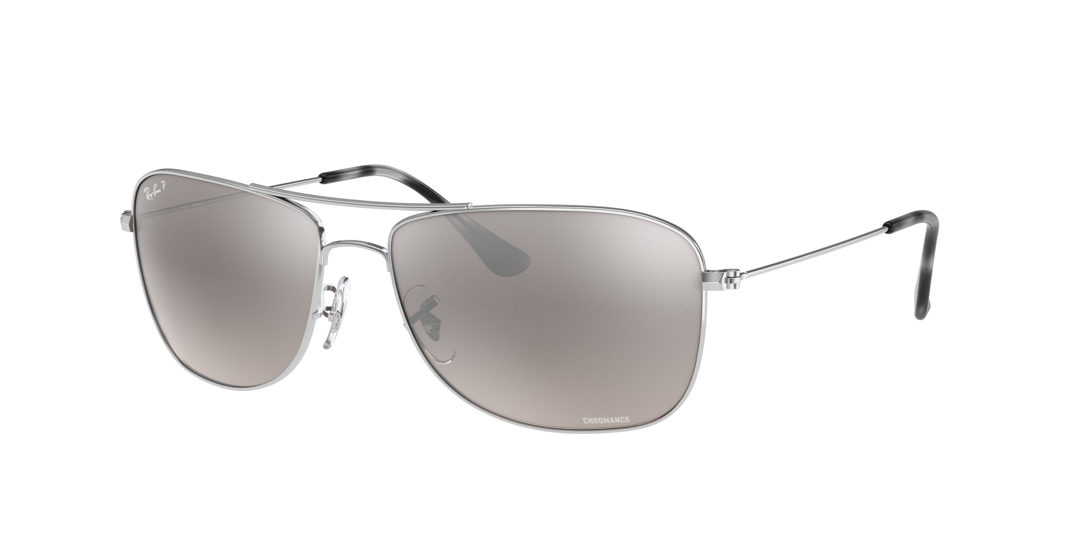 Ray-Ban RB3543 Square Sunglasses  003/5J-Silver 58-140-16 - Color Map Silver