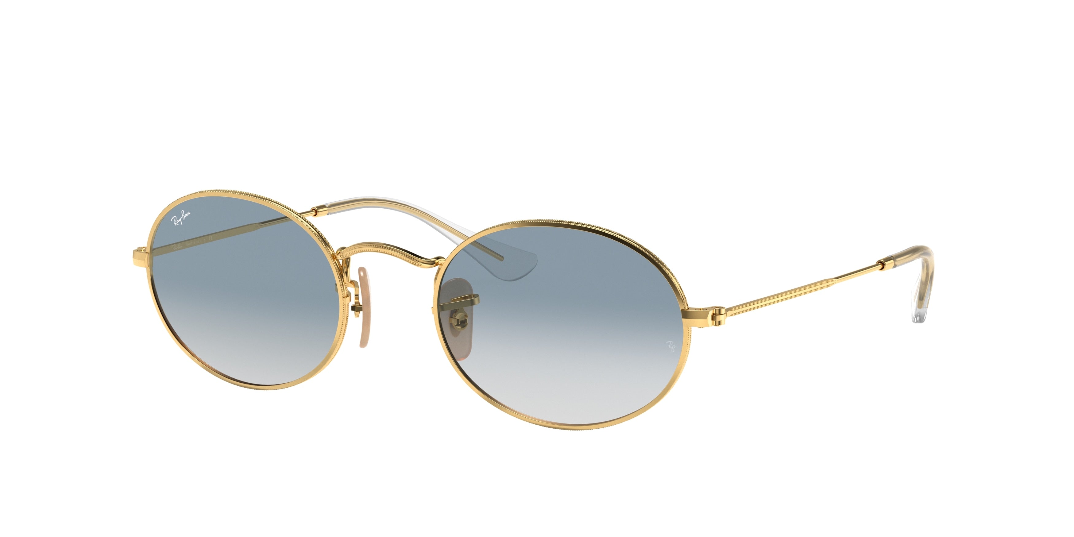 Ray-Ban OVAL RB3547N Oval Sunglasses  001/3F-Gold 50-145-21 - Color Map Gold