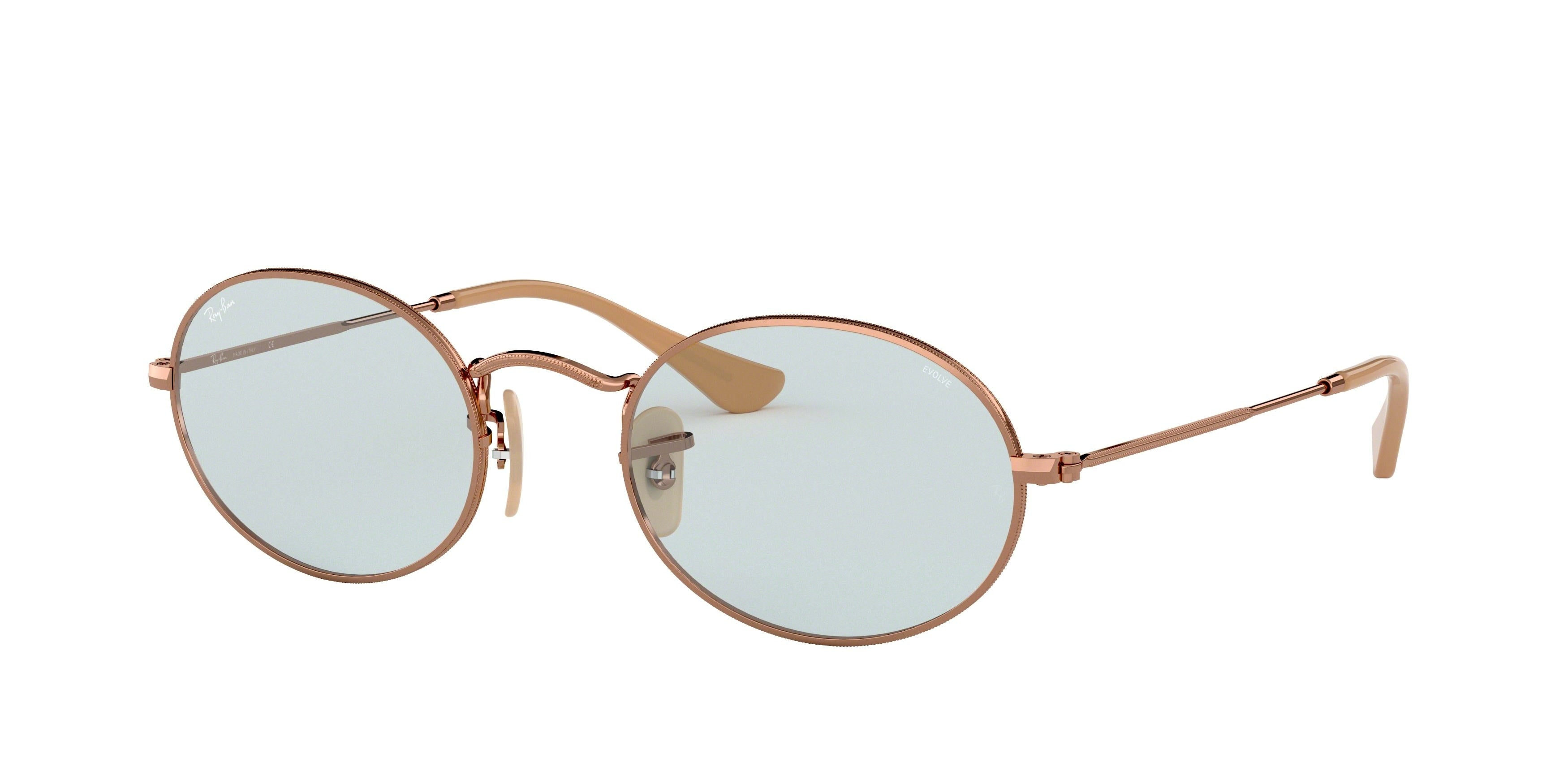 Ray-Ban OVAL RB3547N Oval Sunglasses  91310Y-Copper 53-145-21 - Color Map Copper