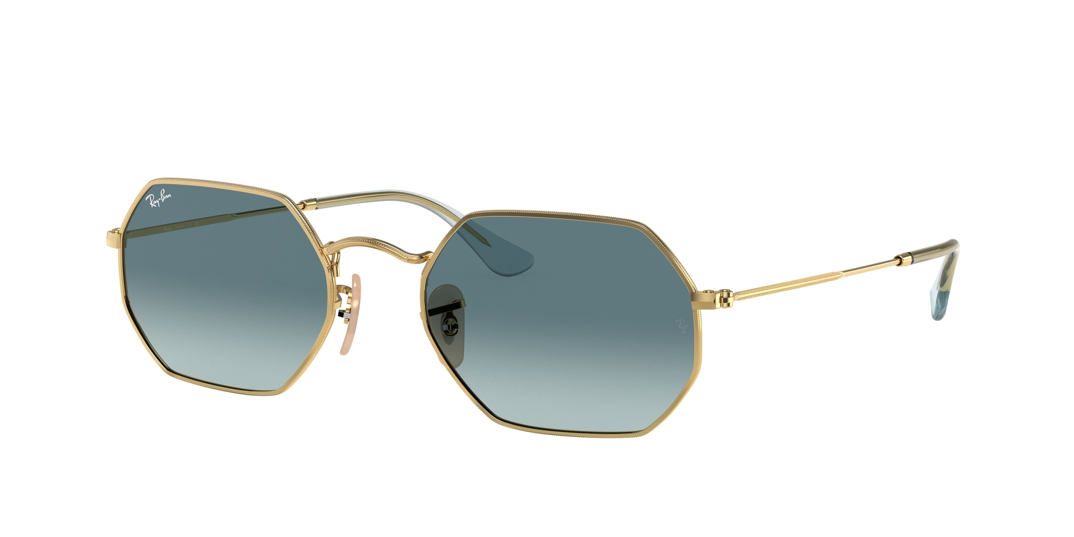 Ray-Ban OCTAGONAL RB3556N Irregular Sunglasses  91233M-Gold 52-145-21 - Color Map Gold