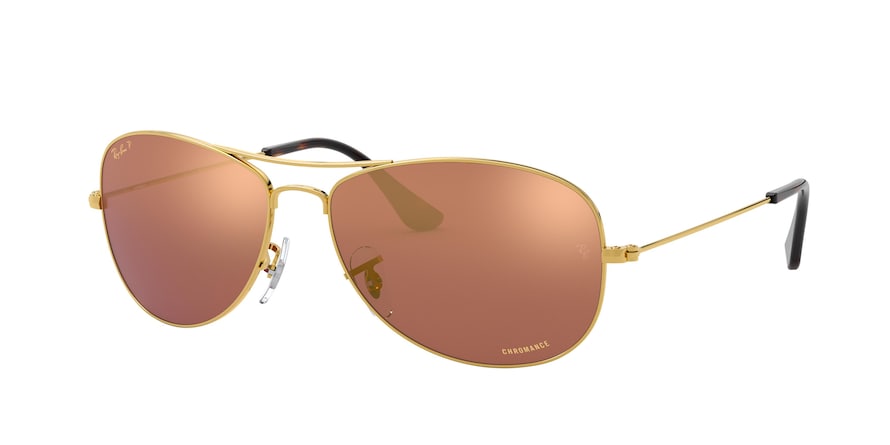 Ray-Ban RB3562 Pilot Sunglasses  001/6B-SHINY GOLD 59-14-140 - Color Map gold