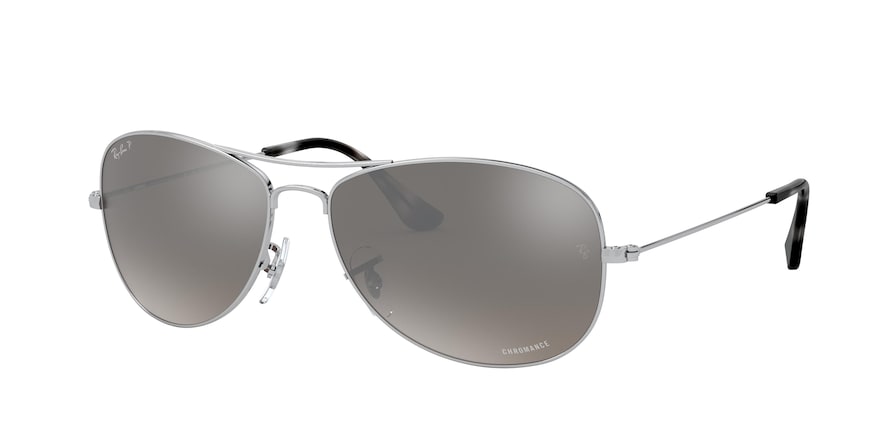 Ray-Ban RB3562 Pilot Sunglasses  003/5J-SHINY SILVER 59-14-140 - Color Map silver