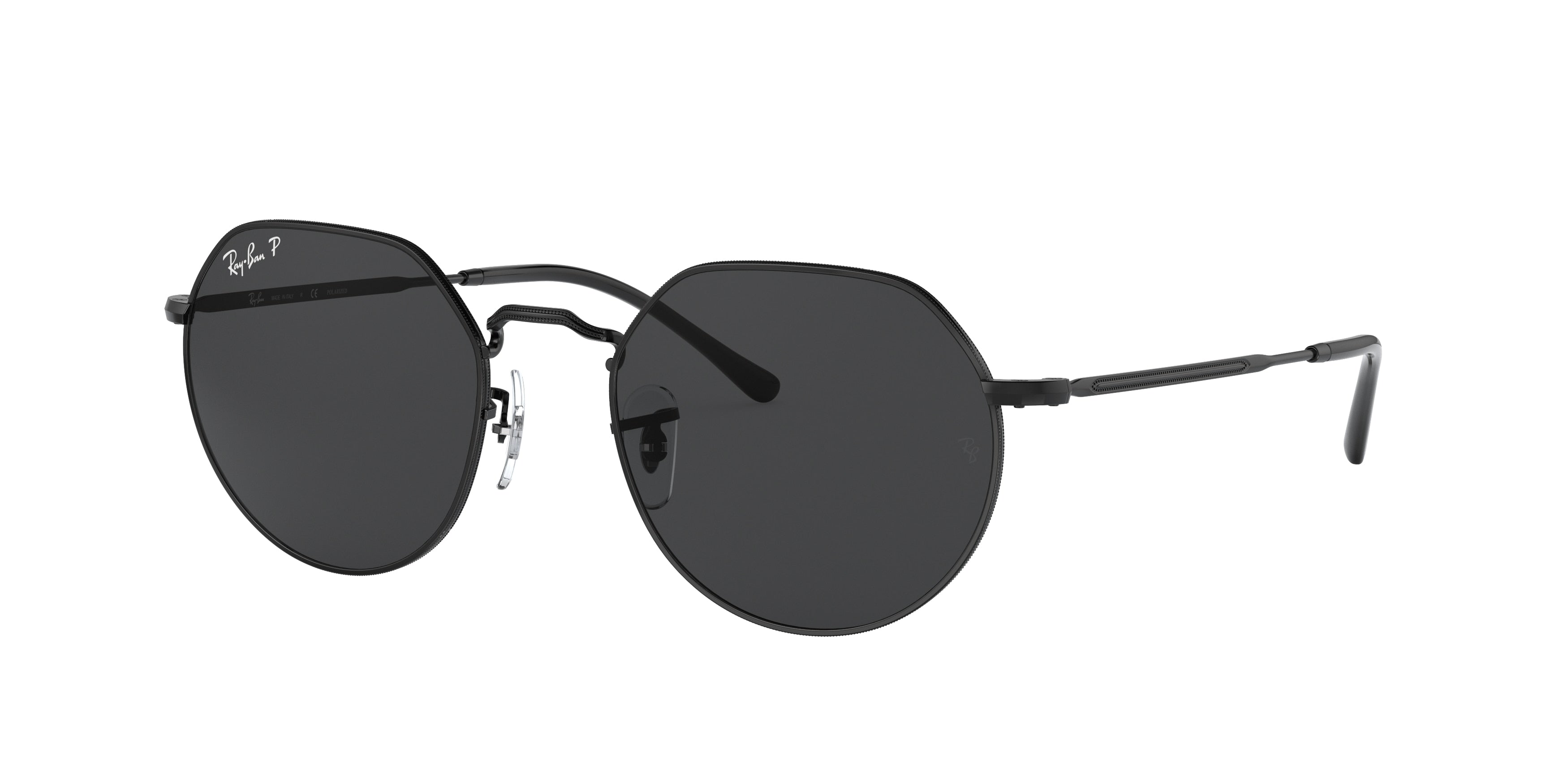 Ray-Ban JACK RB3565 Irregular Sunglasses  002/48-Black 55-145-20 - Color Map Black
