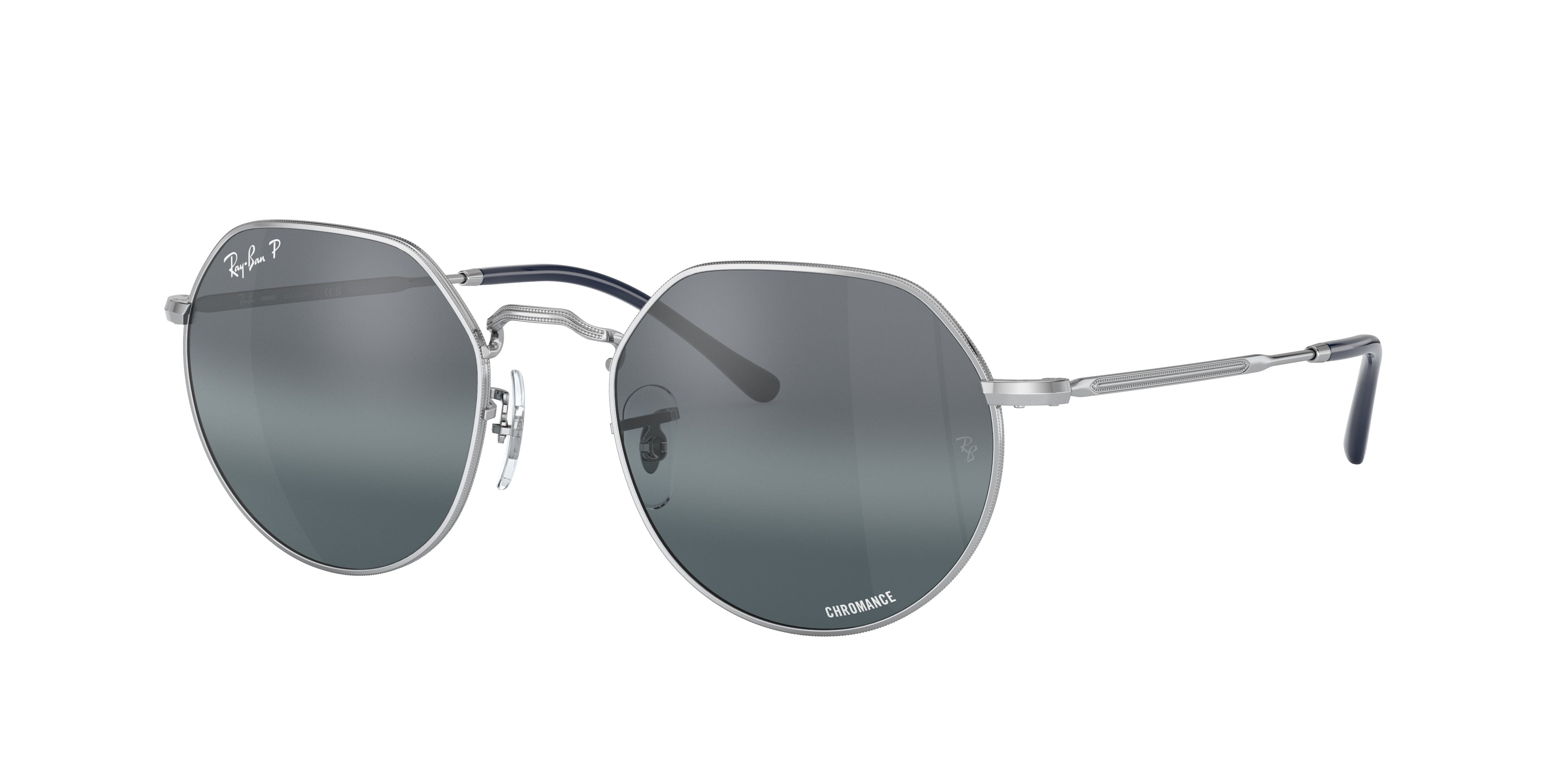 Ray-Ban JACK RB3565 Irregular Sunglasses  9242G6-Silver 52-145-20 - Color Map Silver