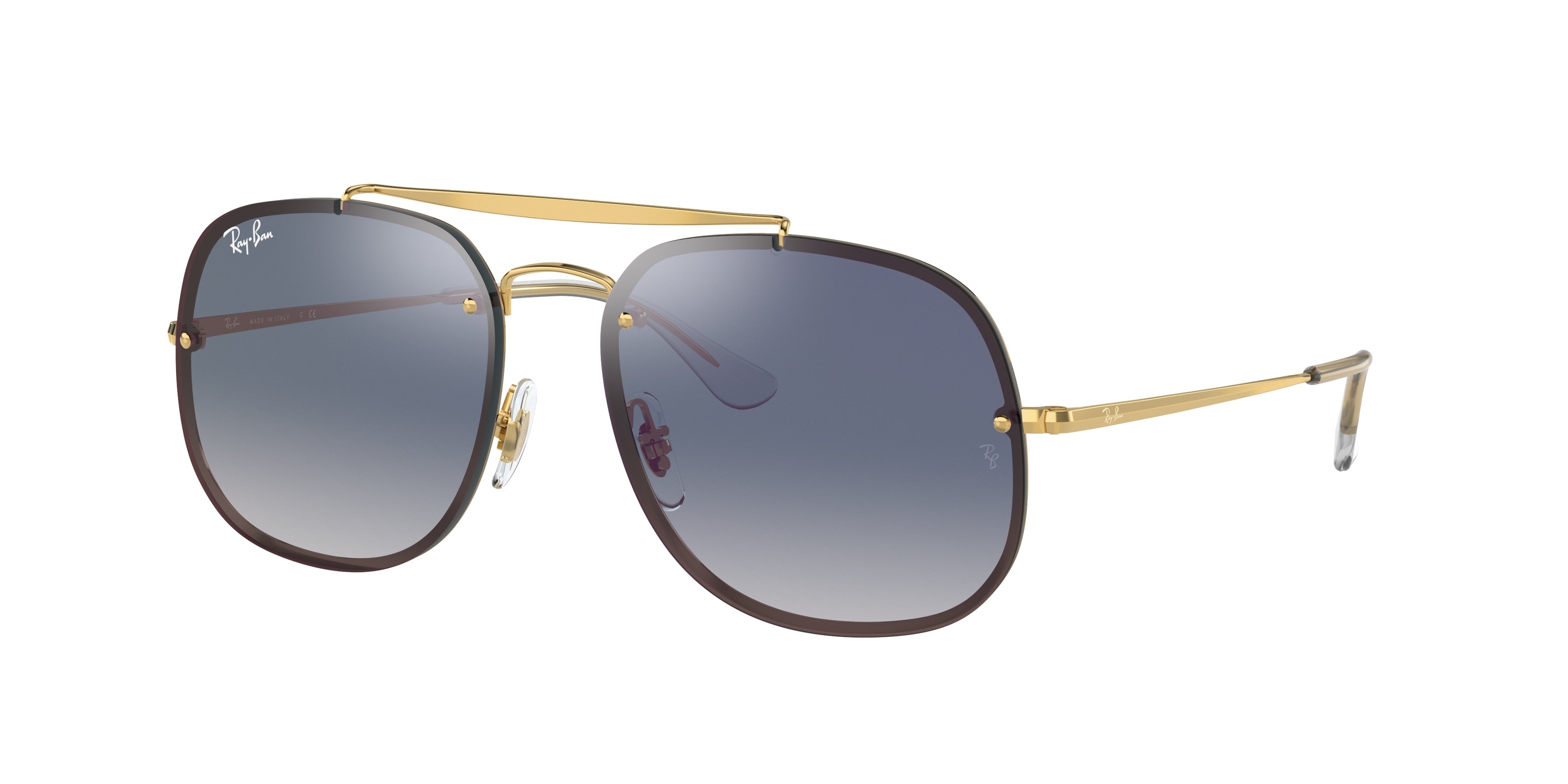 Ray-Ban BLAZE THE GENERAL RB3583N Square Sunglasses  001/X0-Gold 58-145-16 - Color Map Gold