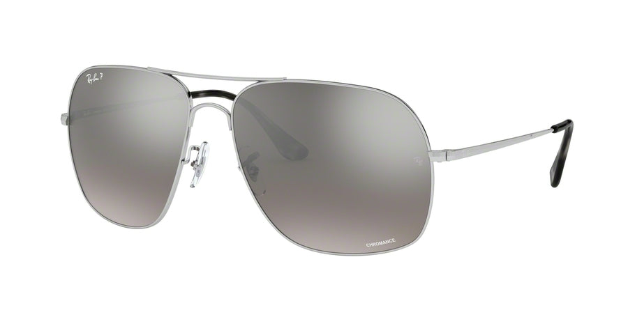 Ray-Ban RB3587CH Square Sunglasses  003/5J-SHINY SILVER 61-15-140 - Color Map silver