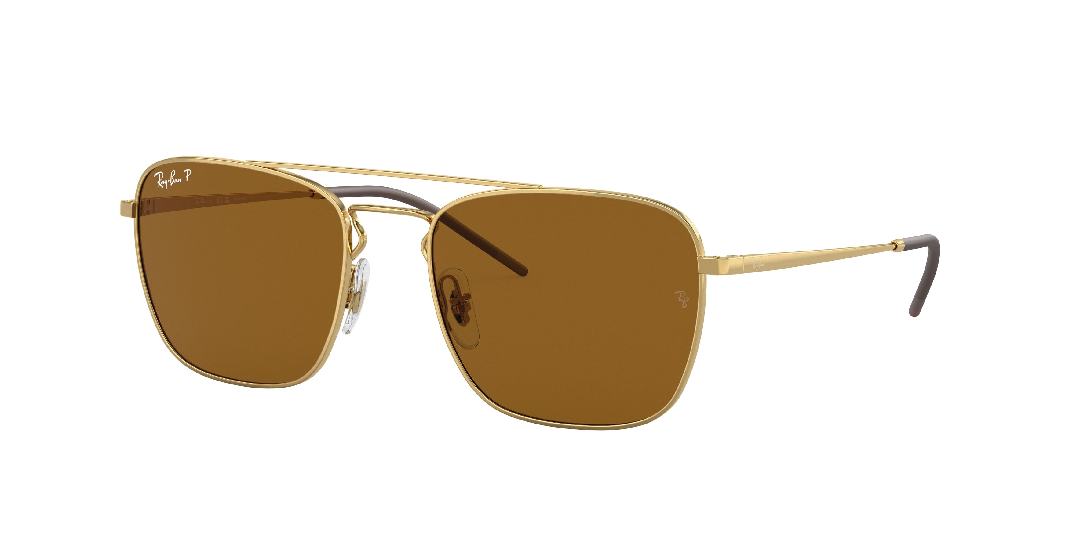 Ray-Ban RB3588 Square Sunglasses  925083-Gold 55-140-19 - Color Map Gold