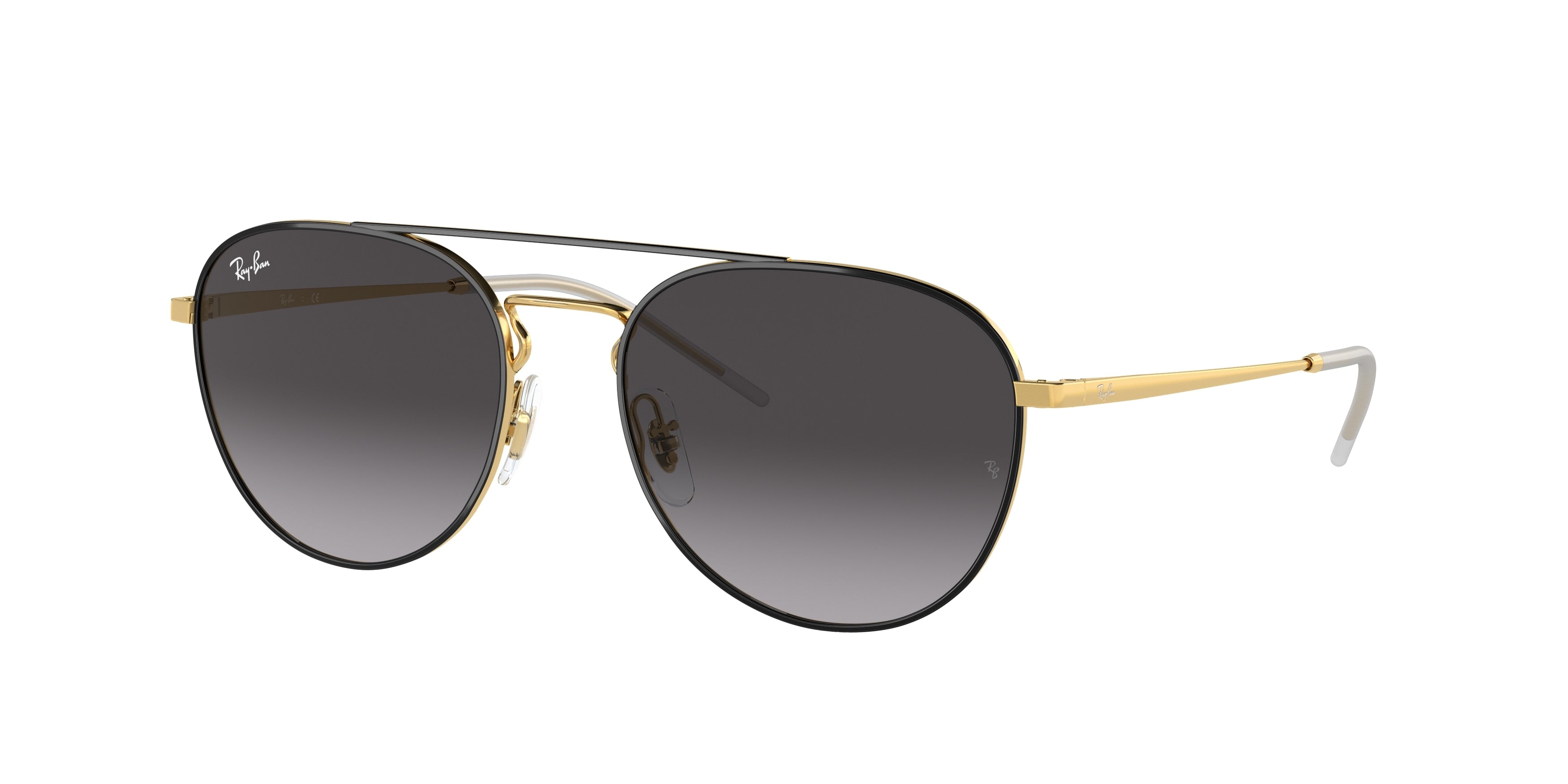 Ray-Ban RB3589 Phantos Sunglasses  90548G-Black On Gold 55-140-18 - Color Map Black