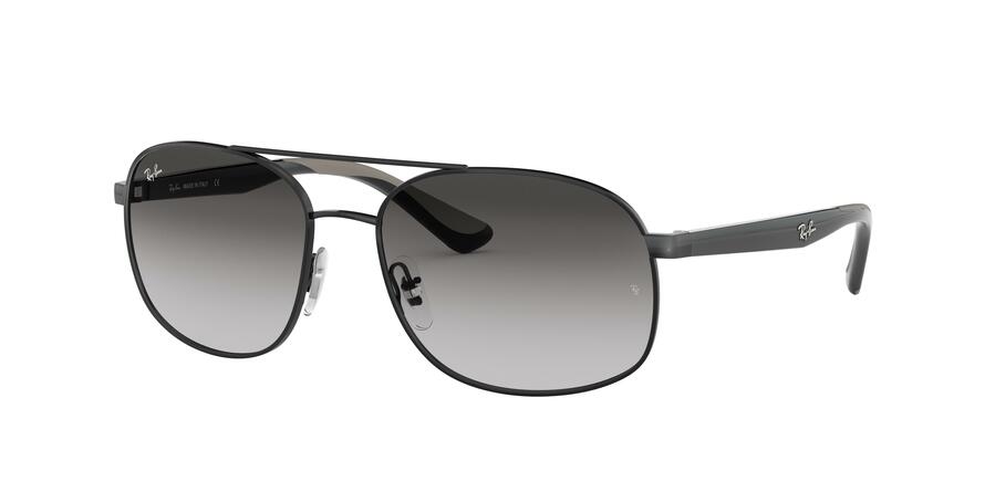 Ray-Ban RB3593 Square Sunglasses  002/8G-BLACK 58-17-140 - Color Map black