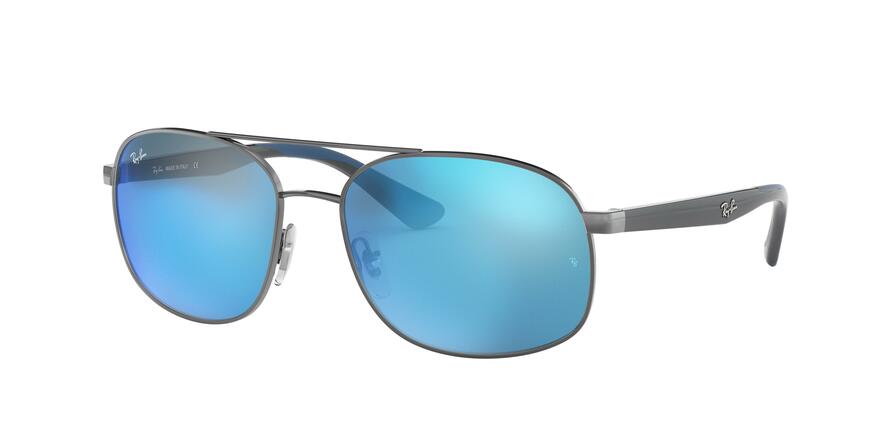 Ray-Ban RB3593 Square Sunglasses  004/55-GUNMETAL 58-17-140 - Color Map gunmetal