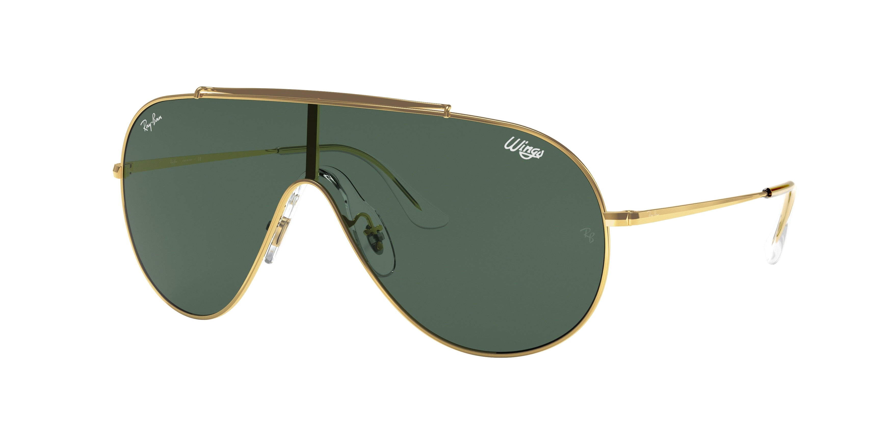Ray-Ban WINGS RB3597 Pilot Sunglasses  905071-Gold 33-140-133 - Color Map Gold