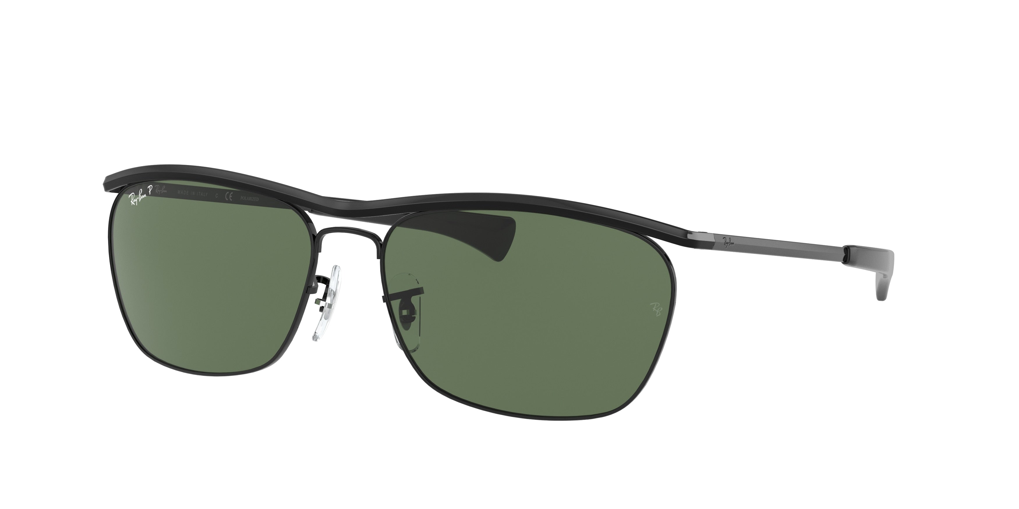 Ray-Ban OLYMPIAN II DELUXE RB3619 Pillow Sunglasses  002/58-Black 60-140-16 - Color Map Black