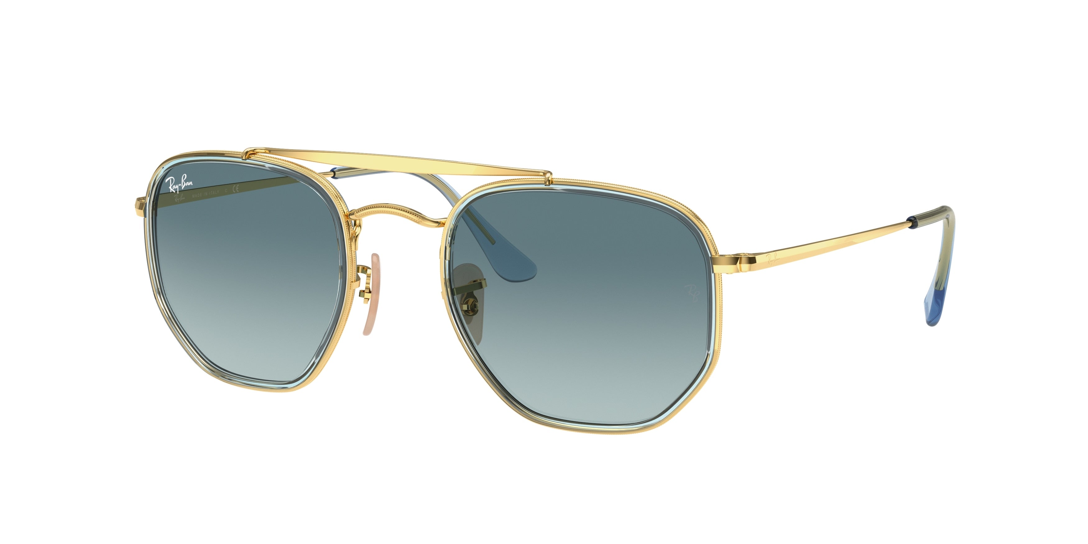 Ray-Ban THE MARSHAL II RB3648M Irregular Sunglasses  91233M-Gold 52-145-23 - Color Map Gold