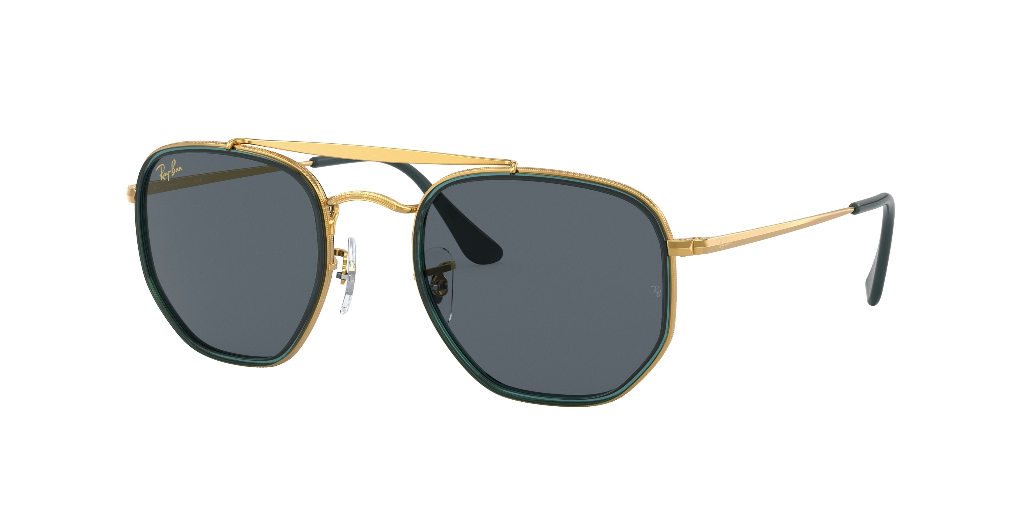 Ray-Ban THE MARSHAL II RB3648M Irregular Sunglasses  9241R5-Gold 52-145-23 - Color Map Gold