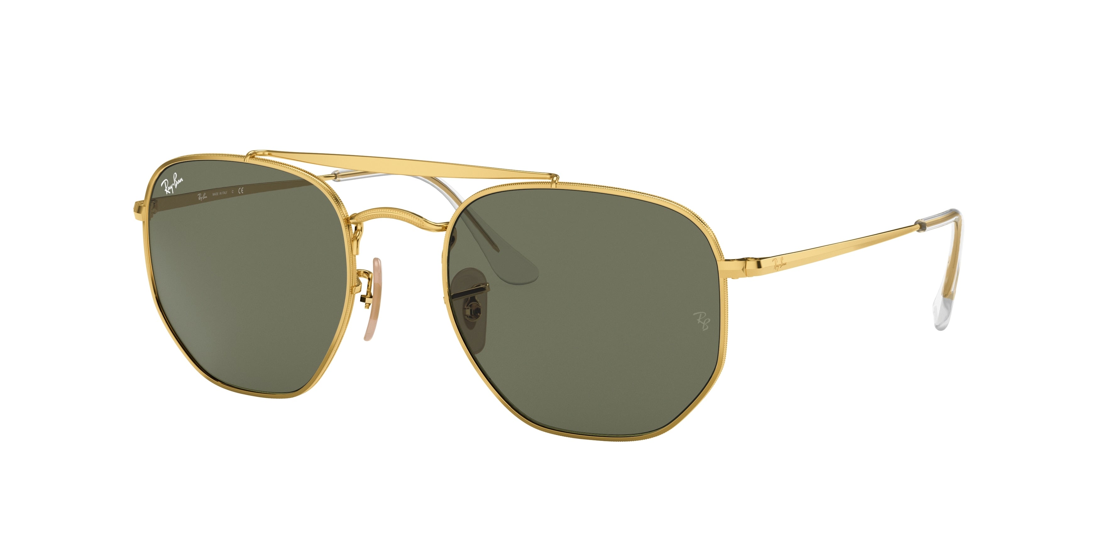 Ray-Ban THE MARSHAL RB3648 Irregular Sunglasses  001-Gold 53-145-21 - Color Map Gold