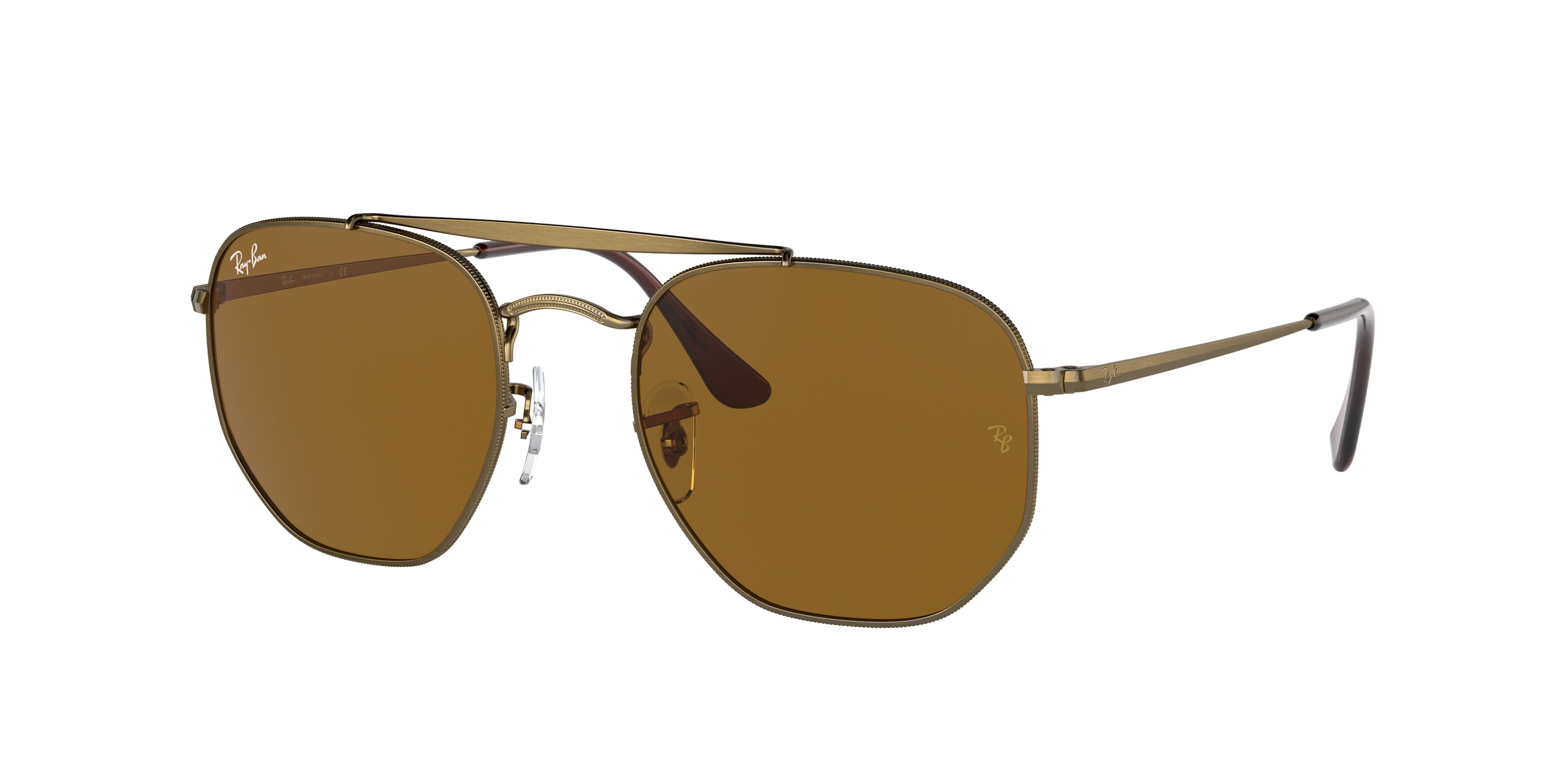 Ray-Ban THE MARSHAL RB3648 Irregular Sunglasses  922833-Antique Gold 53-145-21 - Color Map Gold