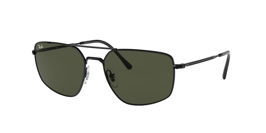 Ray-Ban RB3666 Irregular Sunglasses  002/31-BLACK 56-17-140 - Color Map black