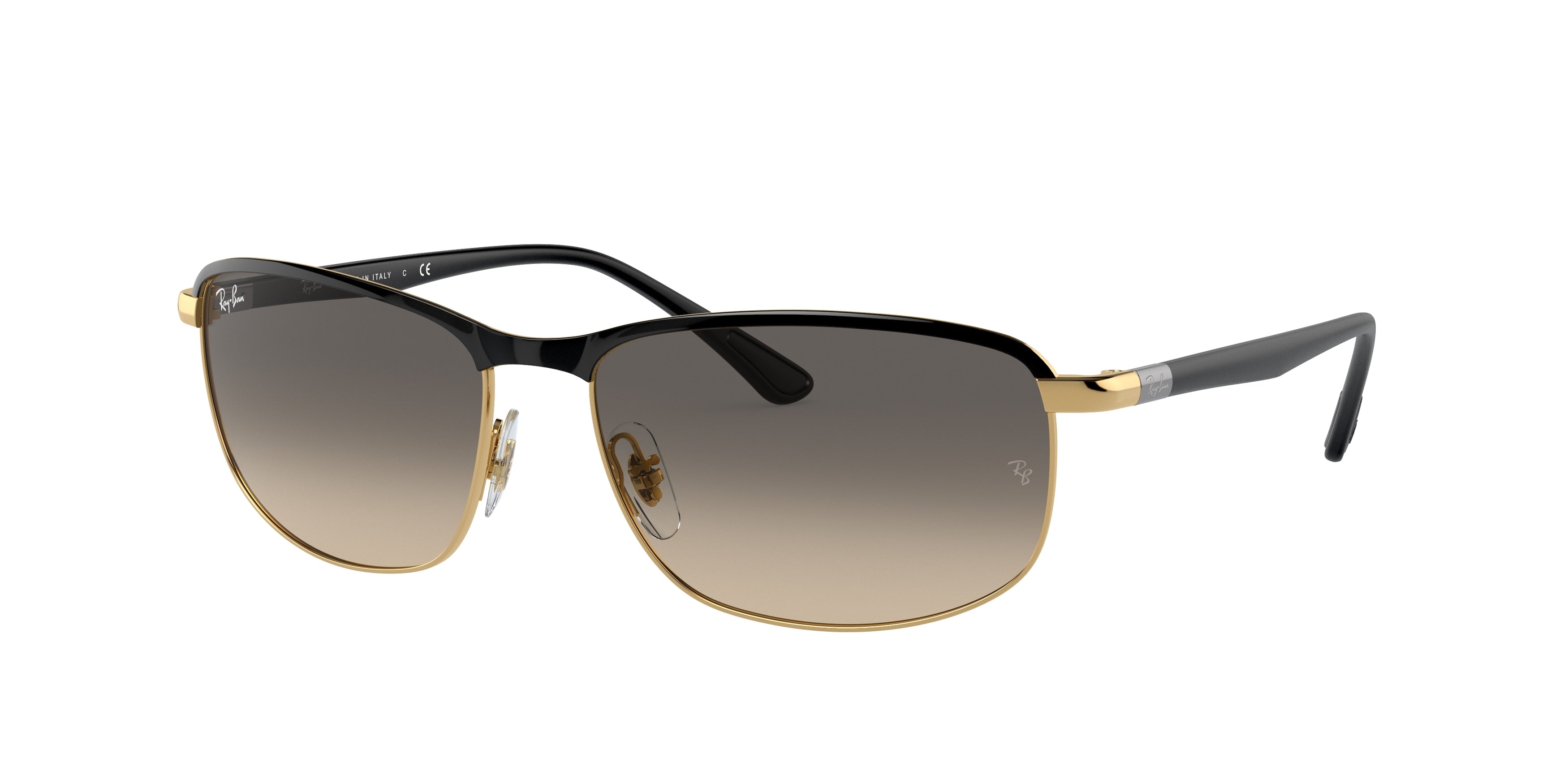 Ray-Ban RB3671 Pillow Sunglasses  187/32-Black On Gold 60-140-16 - Color Map Black