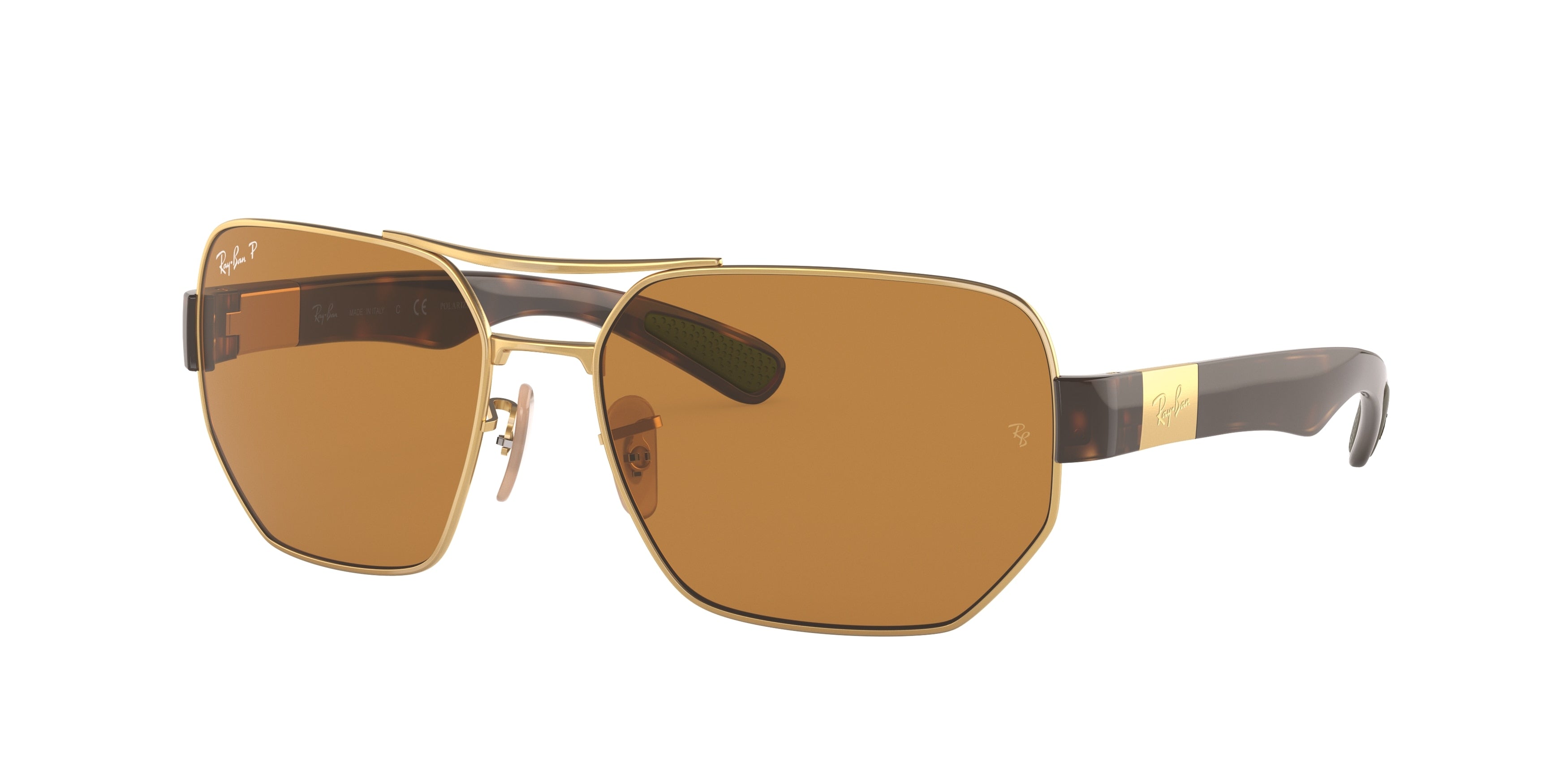 Ray-Ban RB3672 Irregular Sunglasses  001/83-Gold 60-135-17 - Color Map Gold