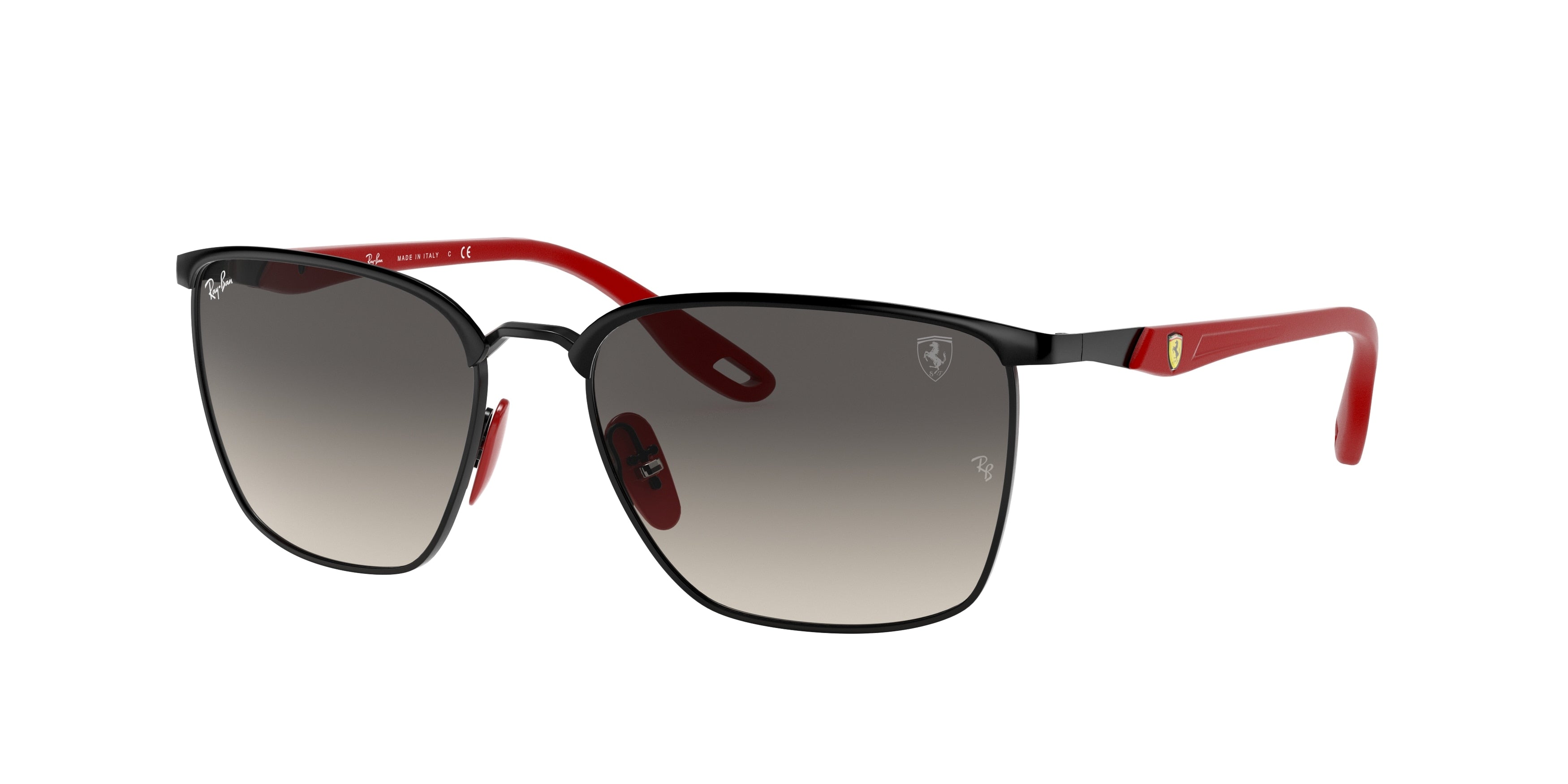 Ray-Ban SCUDERIA FERRARI COLLECTION RB3673M Square Sunglasses  F04111-Black 56-140-17 - Color Map Black